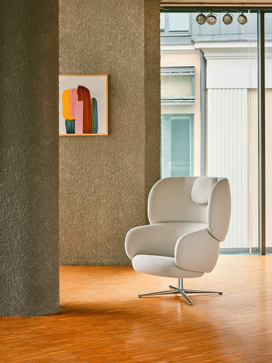 Großer Sessel mit drehbarem Kopfteil