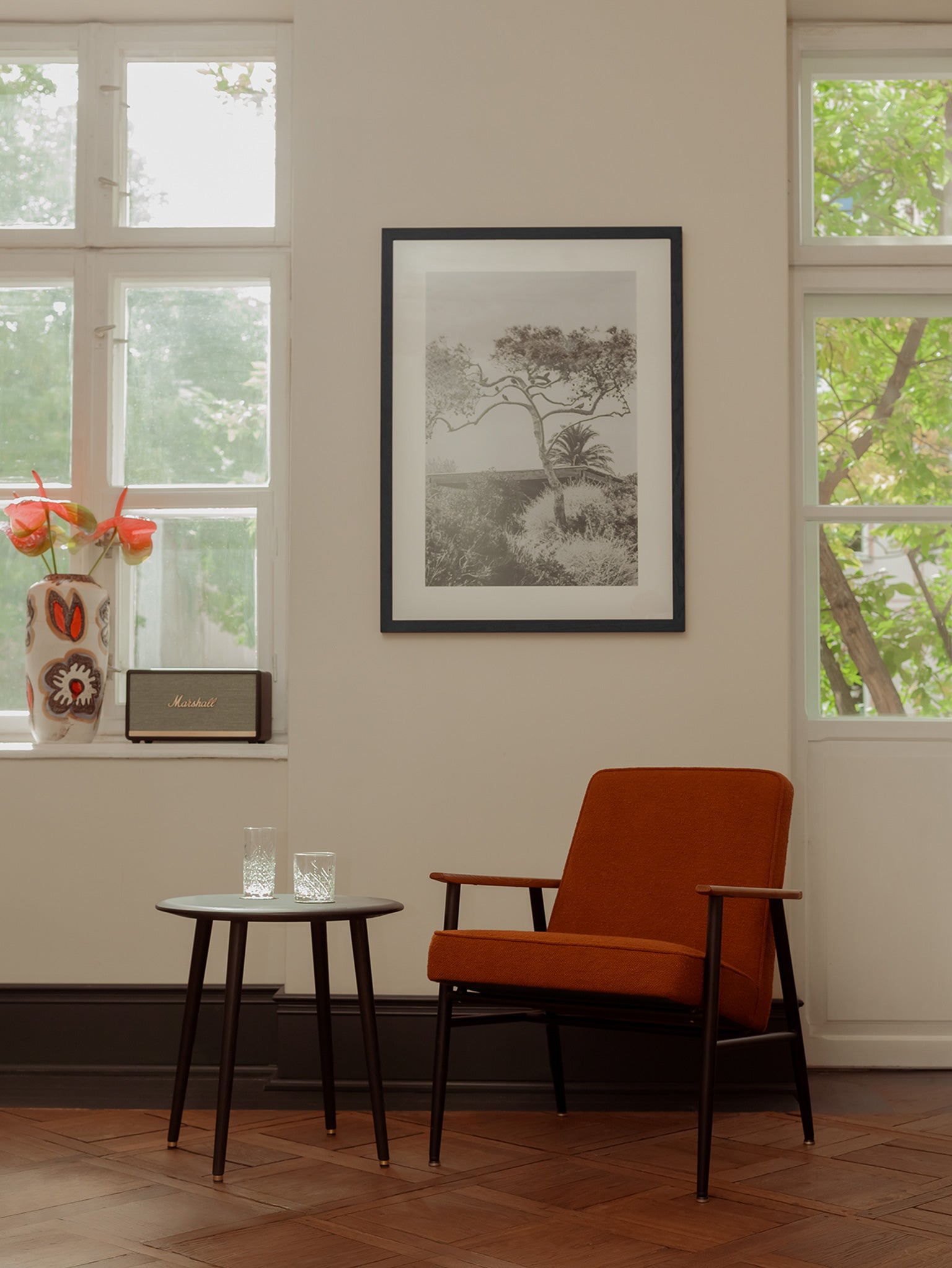 Fox Metal Lounge Chair in Boucle Sierra