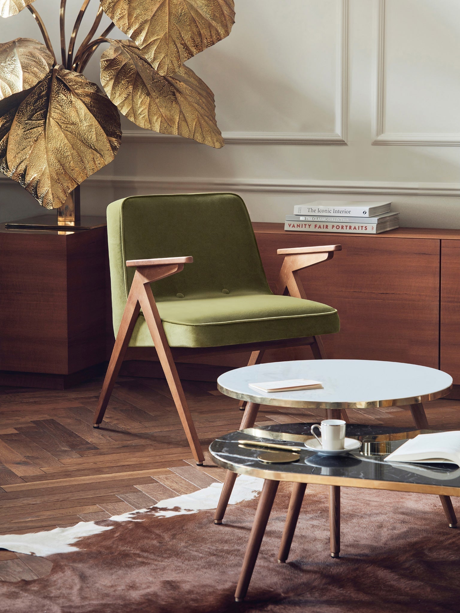 Hasen-Sessel in Marmororange