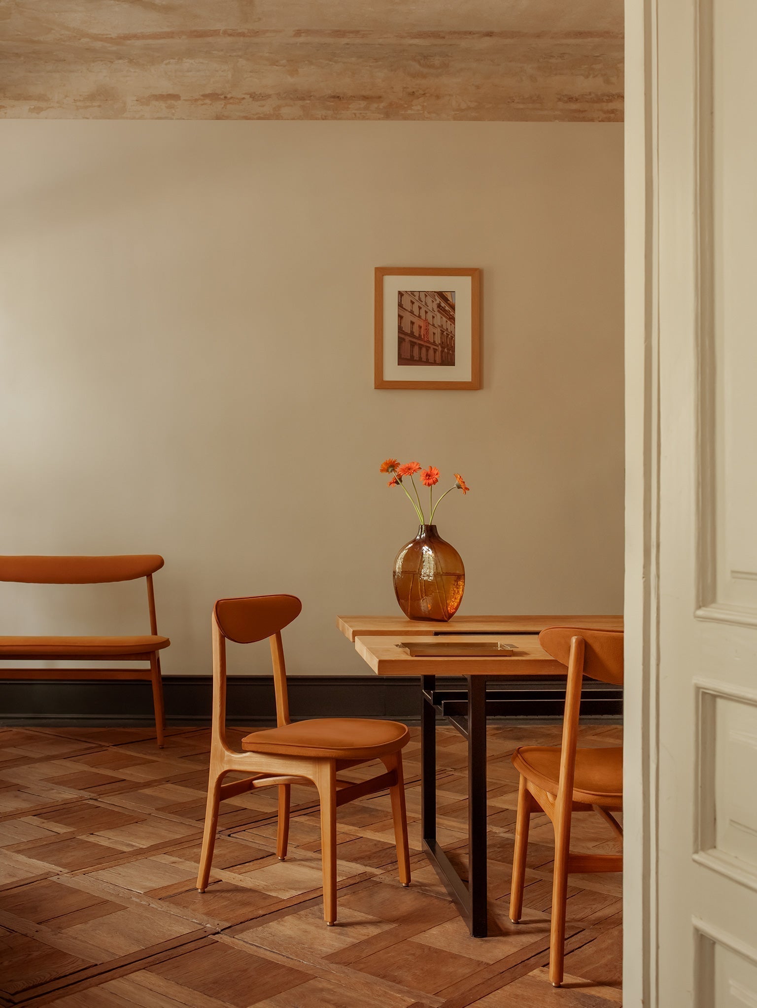 Stuhl 200-190 in Samtflaschengrün