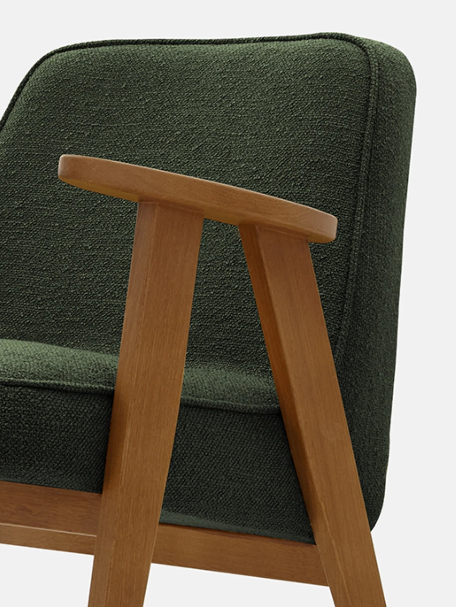 366 Rocking Chair in Boucle Bottle Green