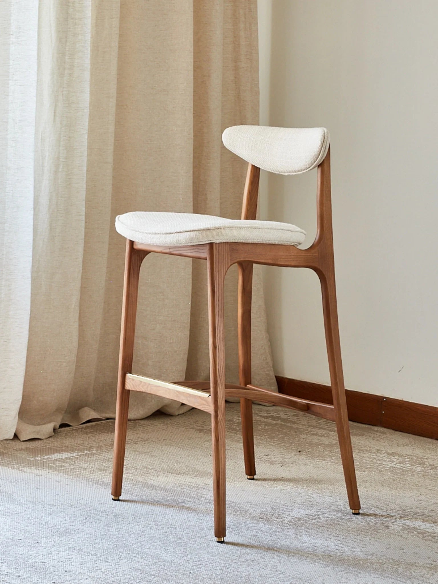 200-190 Bar Stool M/75 in Marble White