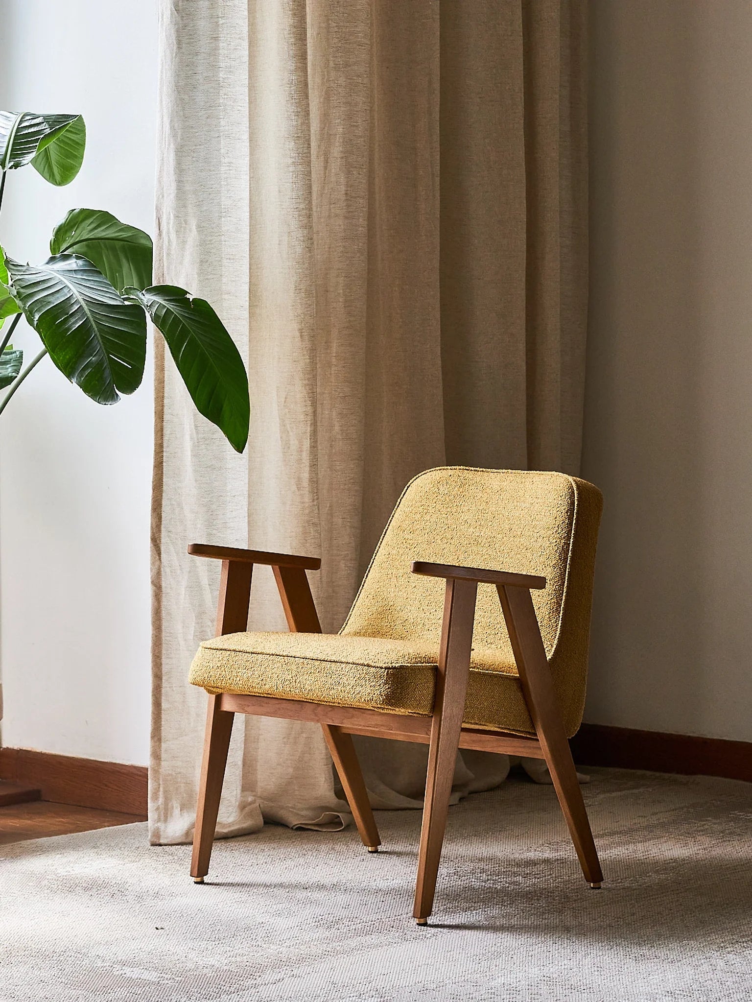 366 Armchair in Boucle Mustard