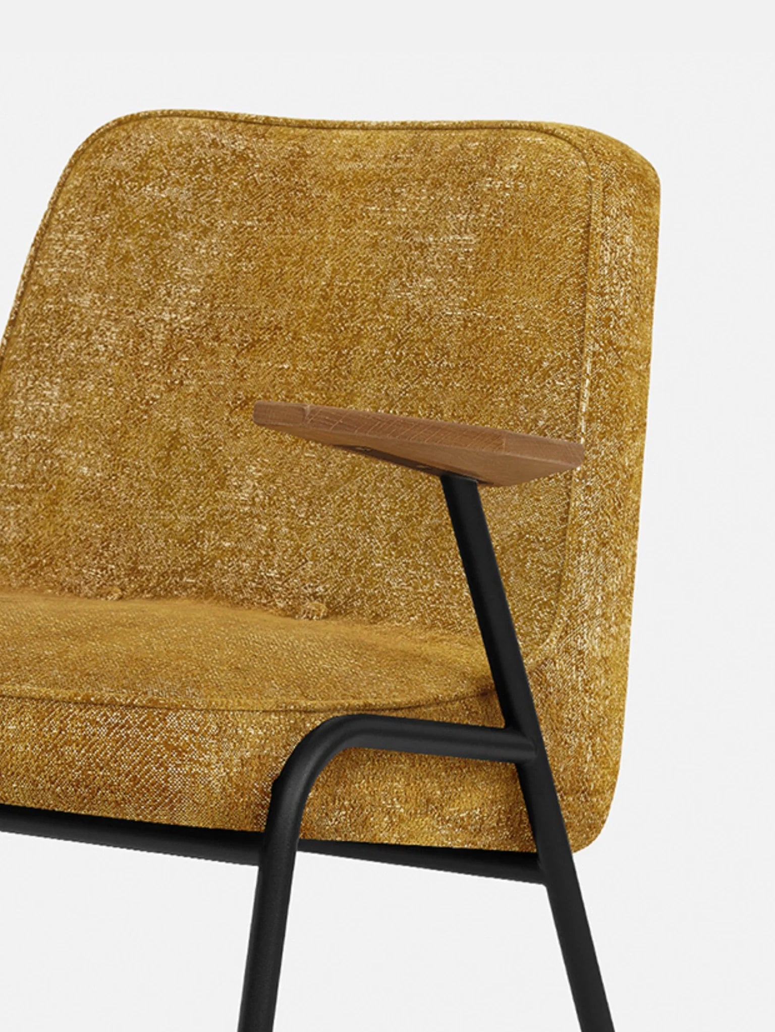 366 Metal Armchair in Marble Mustard