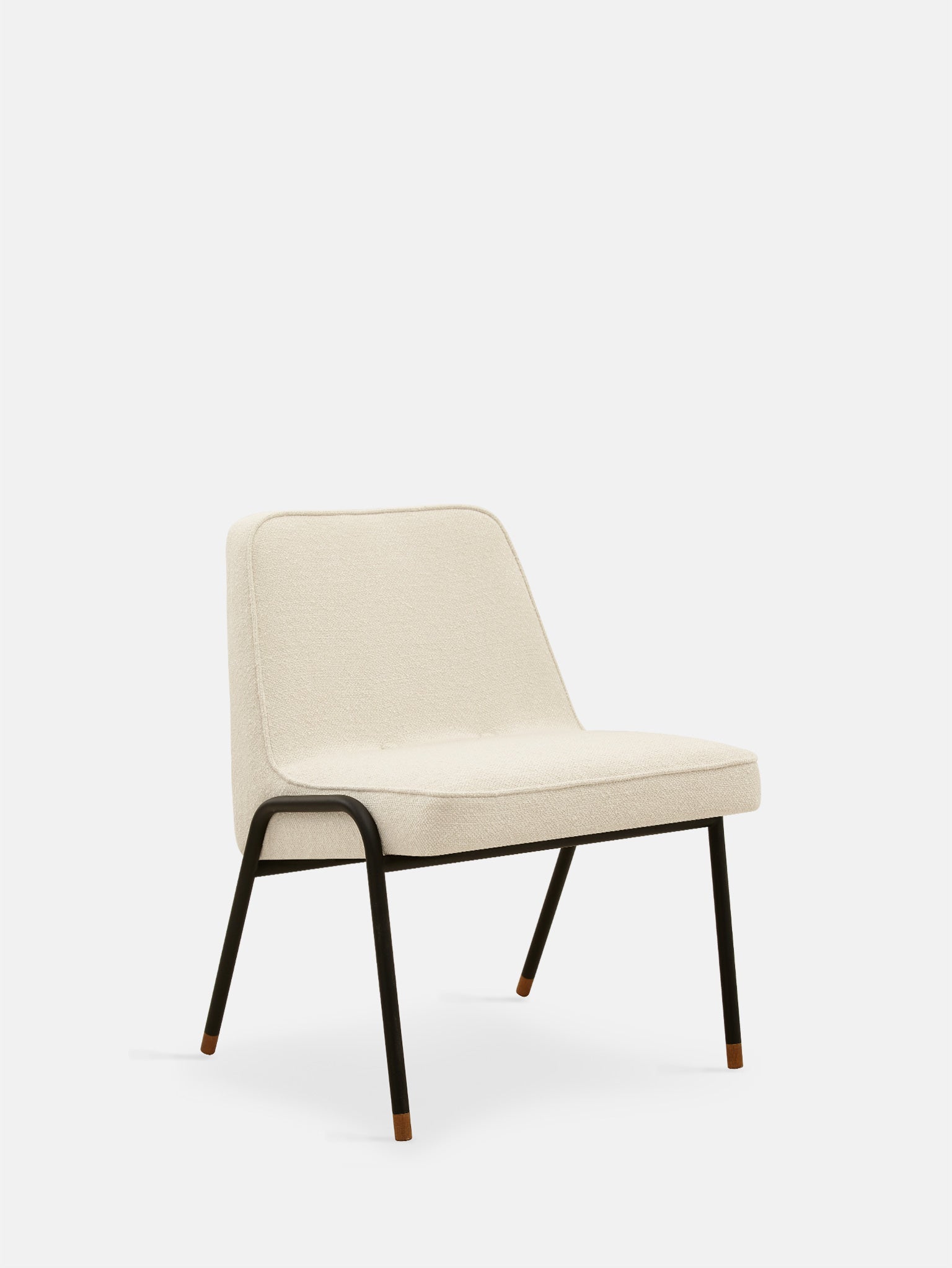 366 Metal Club Chair in Boucle Creme
