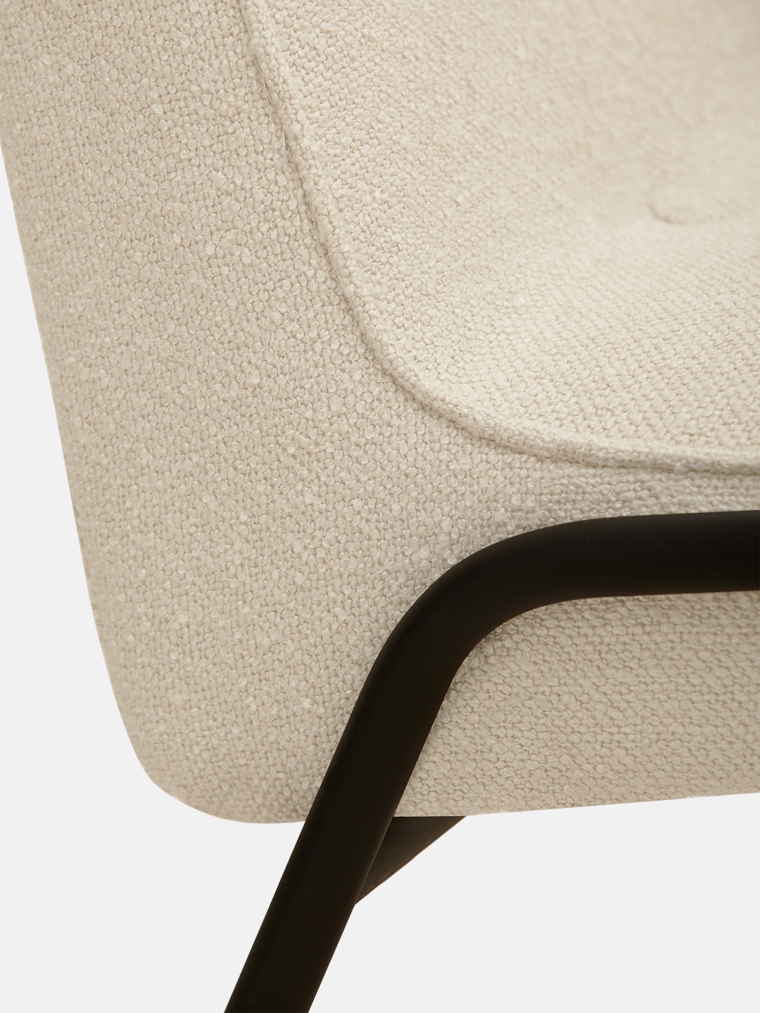 366 Metal Club Chair in Boucle Creme