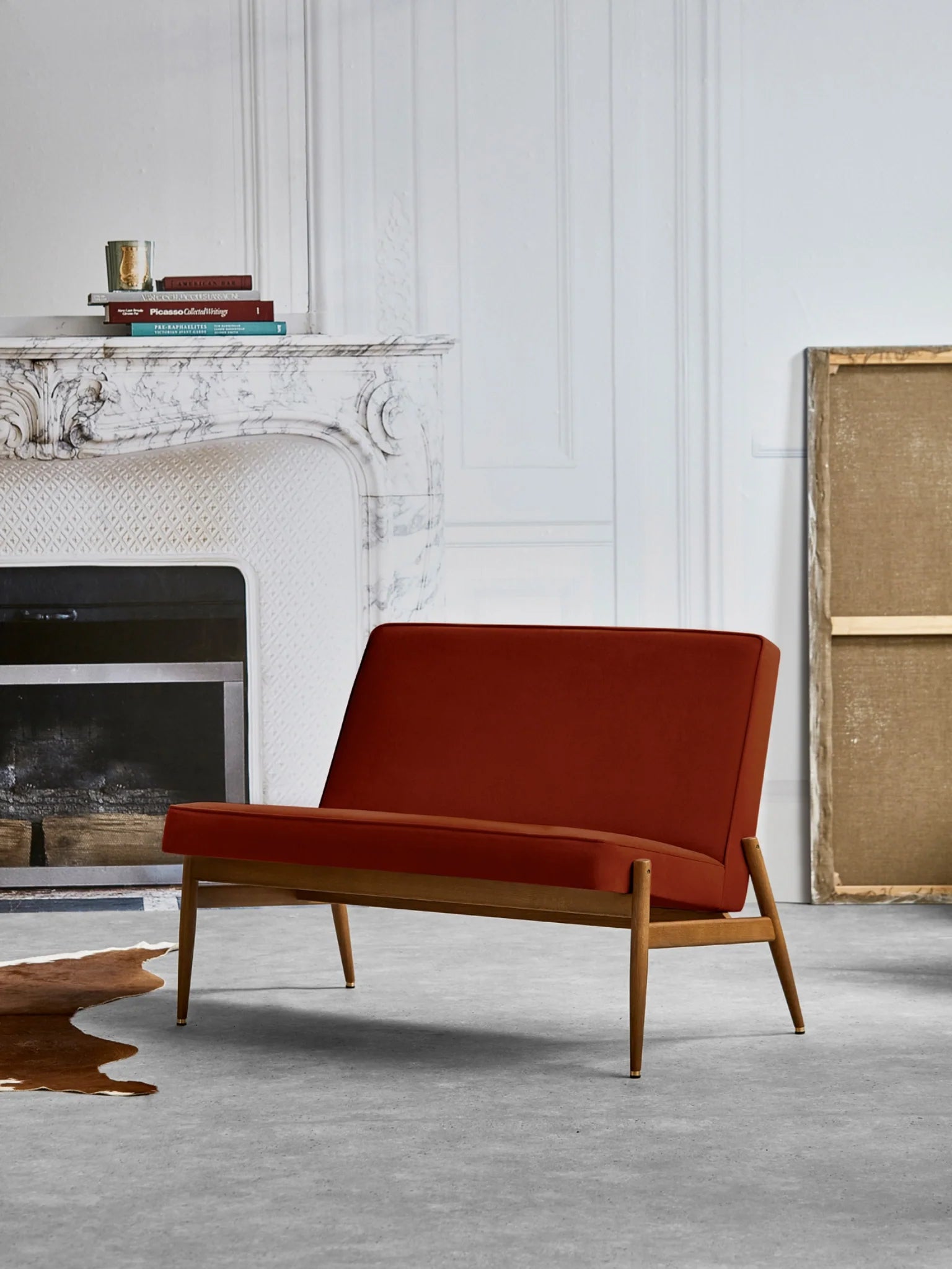 Fox Club Sofa in Samtflaschengrün