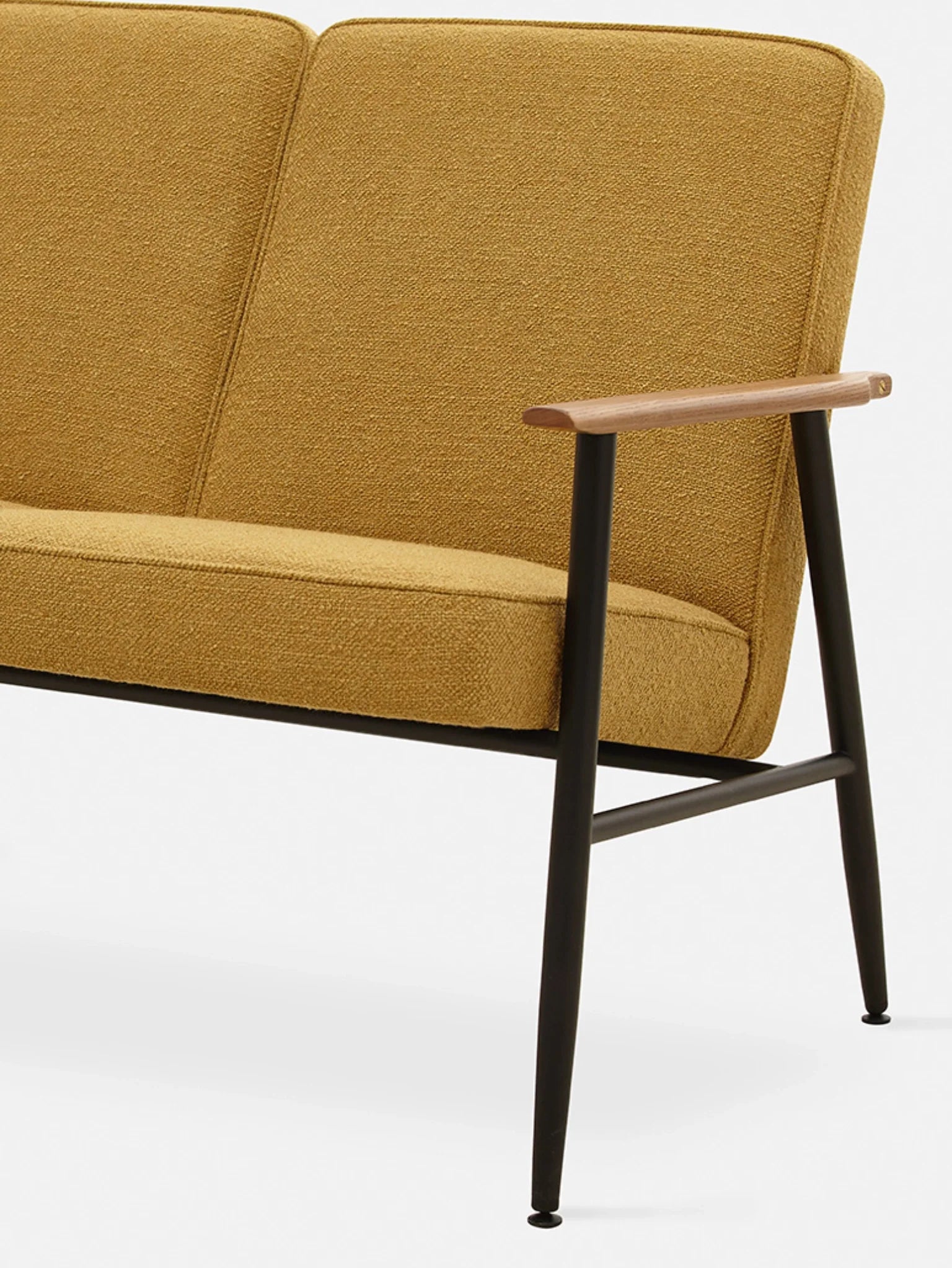 Fox Metal 2-Seater in Boucle Mustard