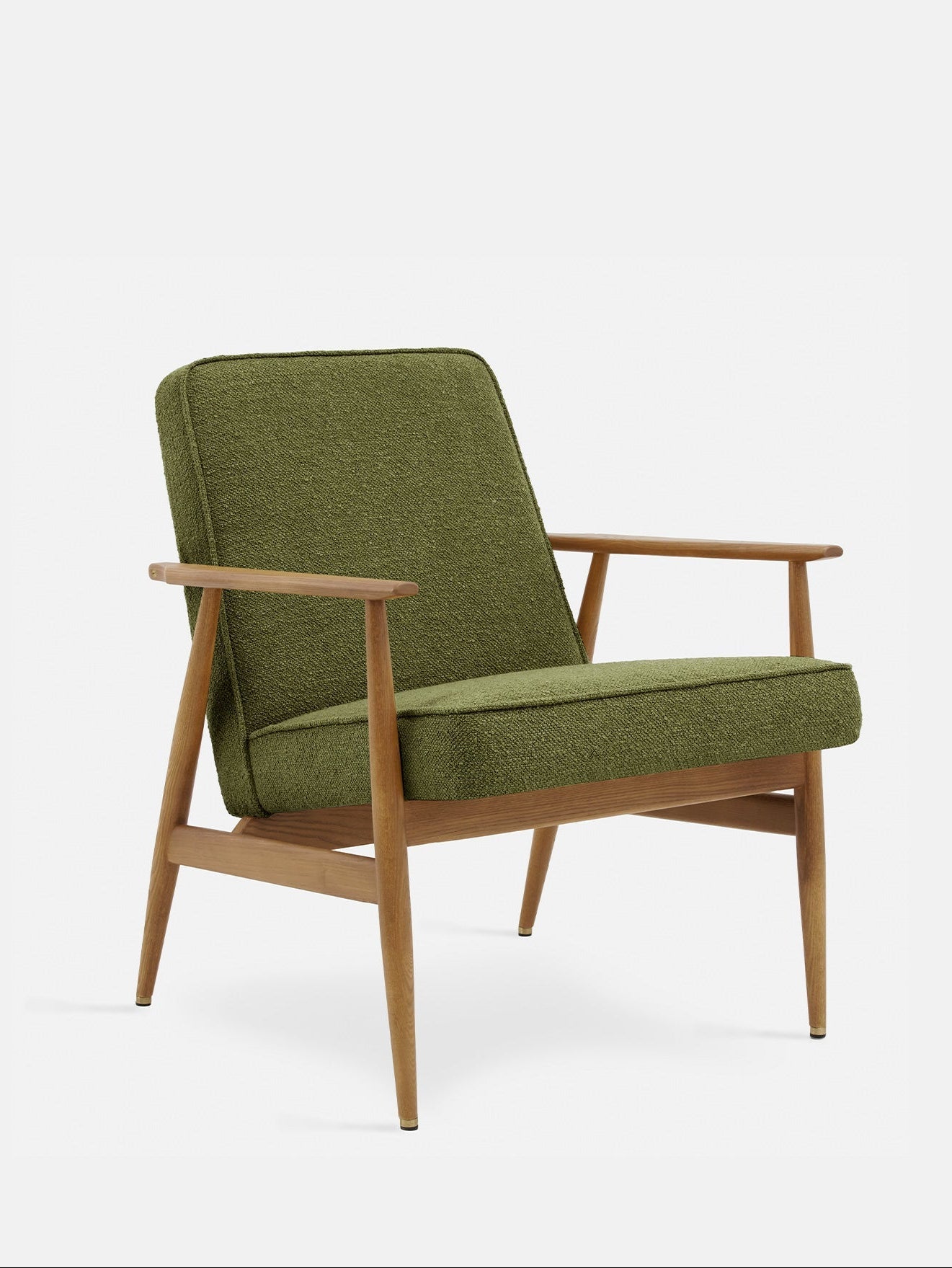 Fox Lounge Chair in Boucle Olive