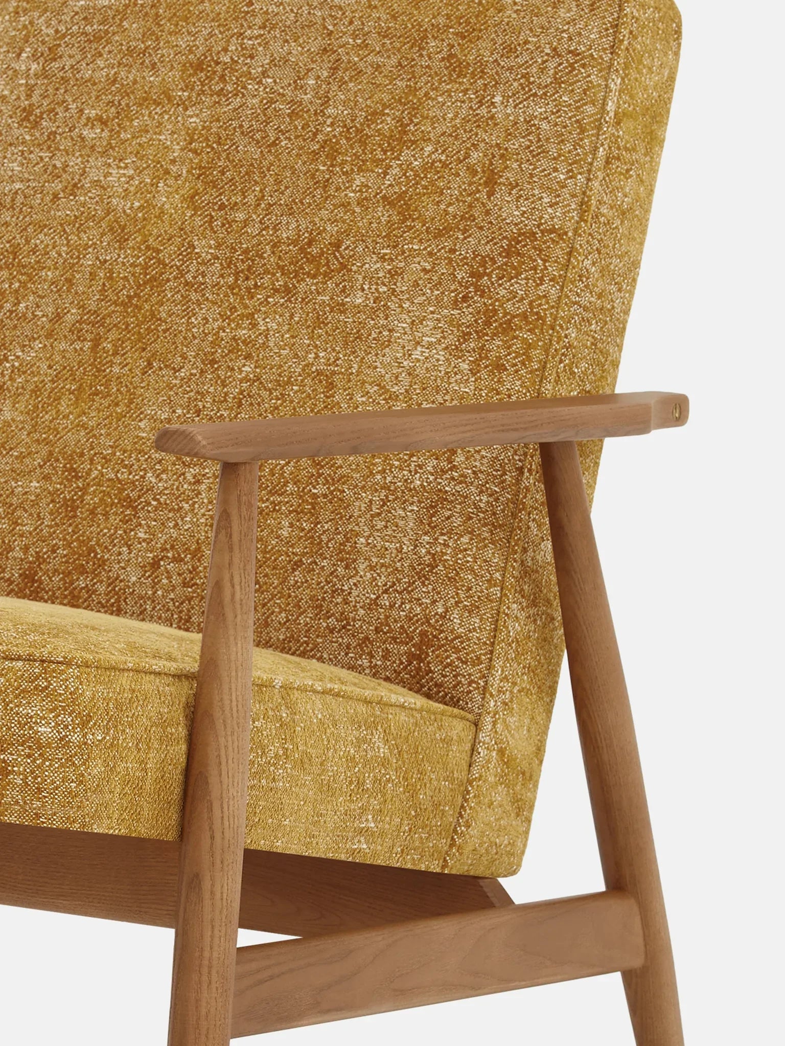 Fox Lounge Chair in Marble Mustard