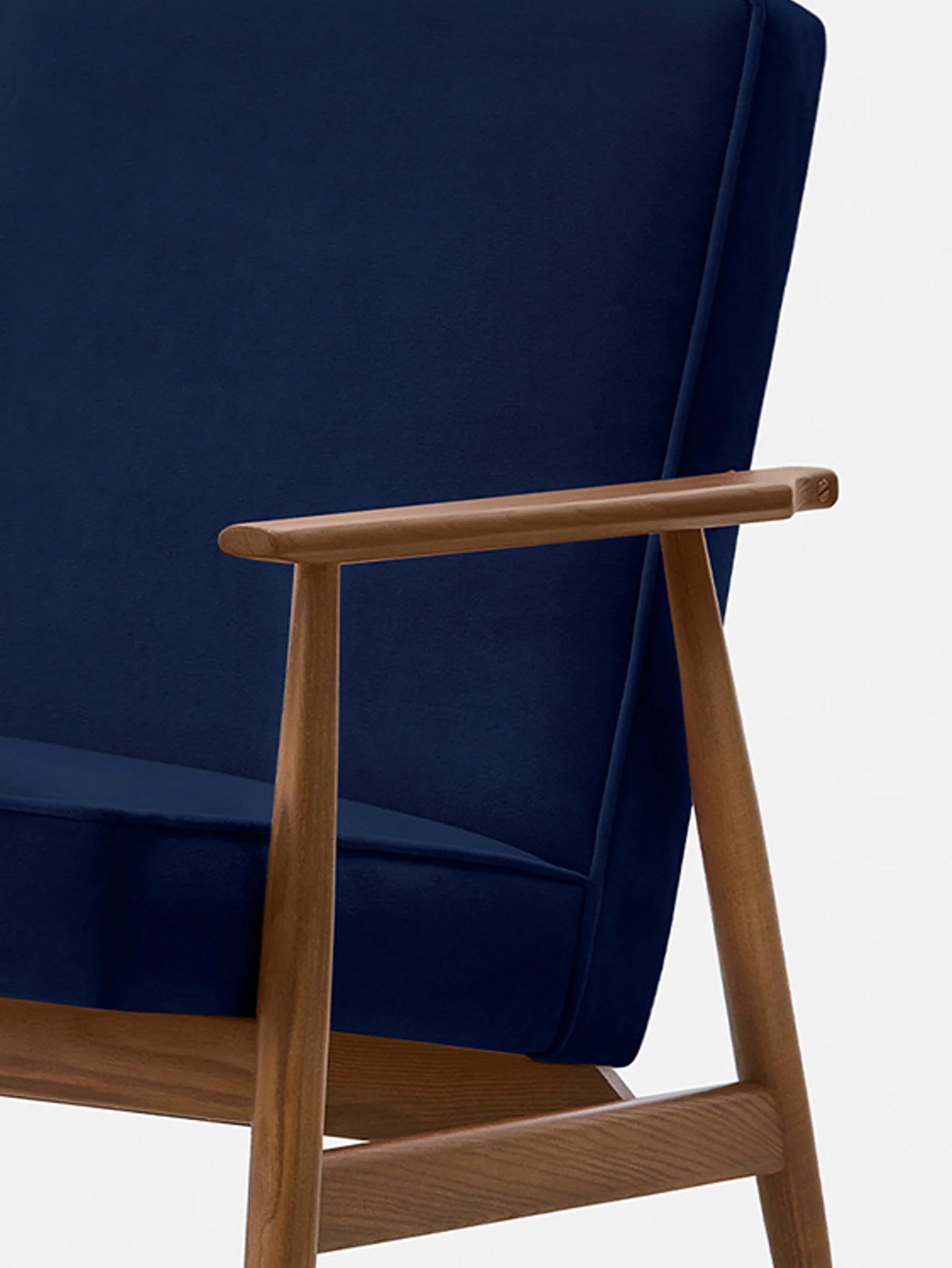 Fox Lounge Chair in Velvet Indigo
