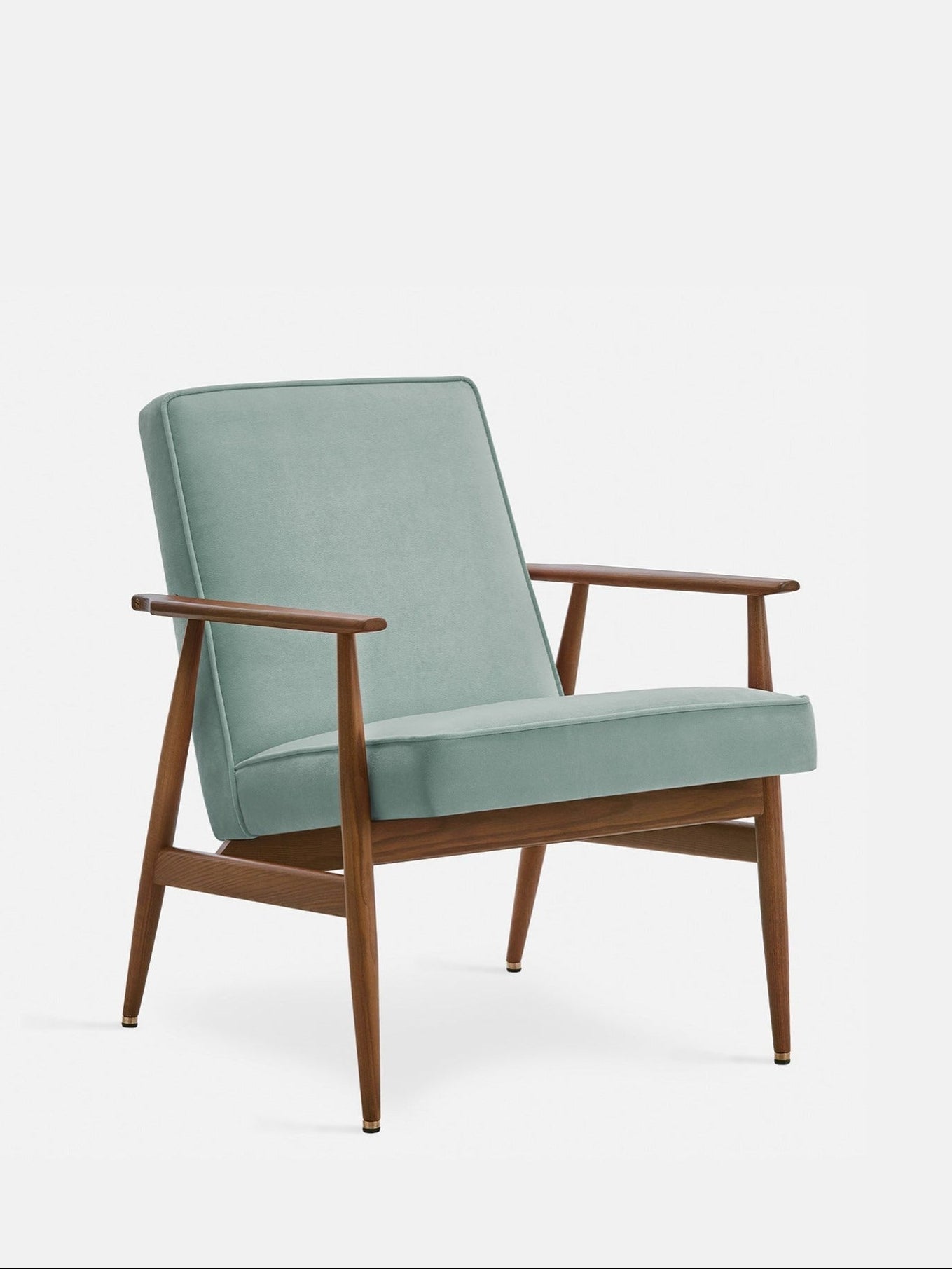 Fox Lounge Chair in Velvet Mint