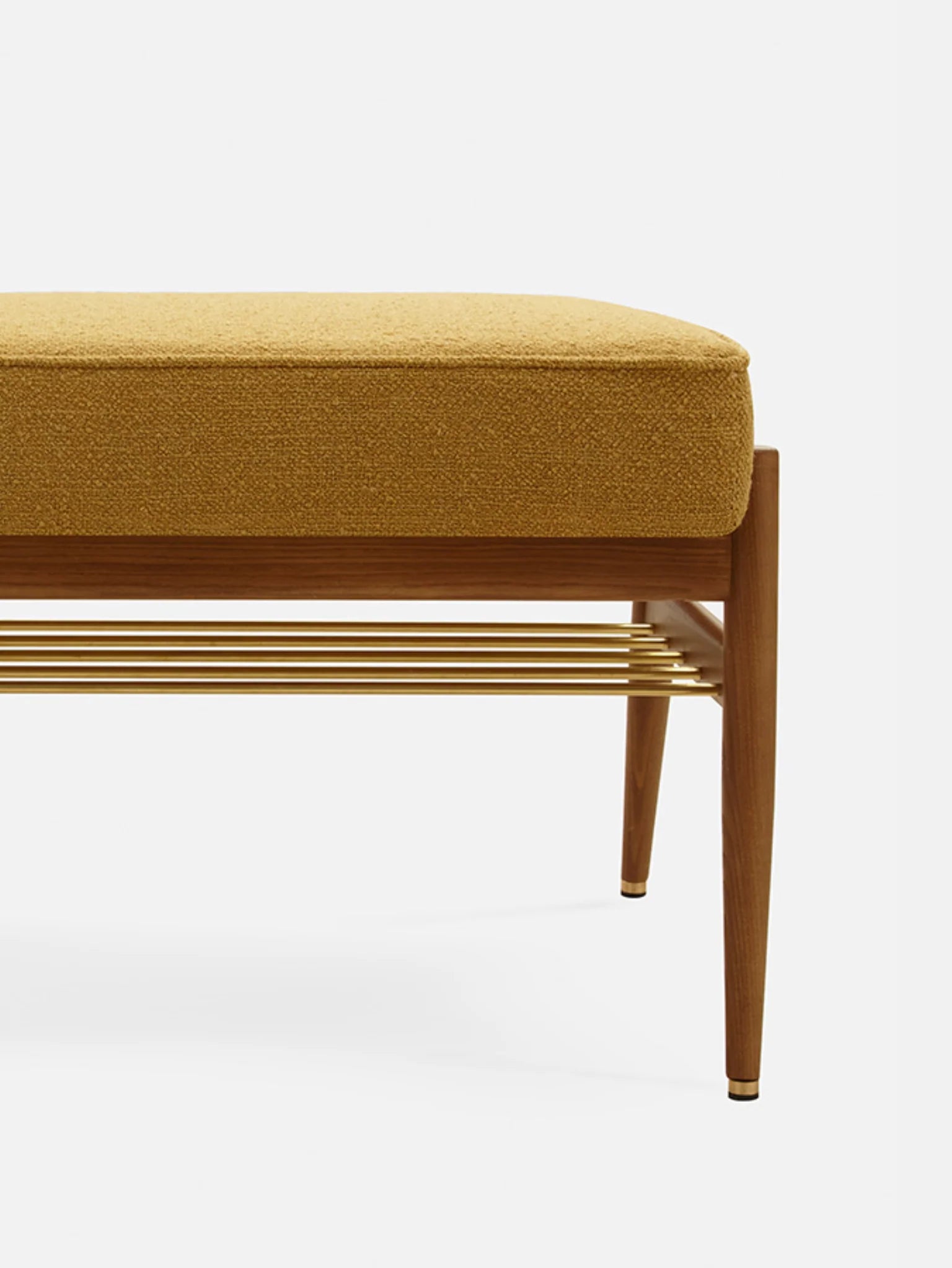 Fox Bench 90 in Boucle Mustard