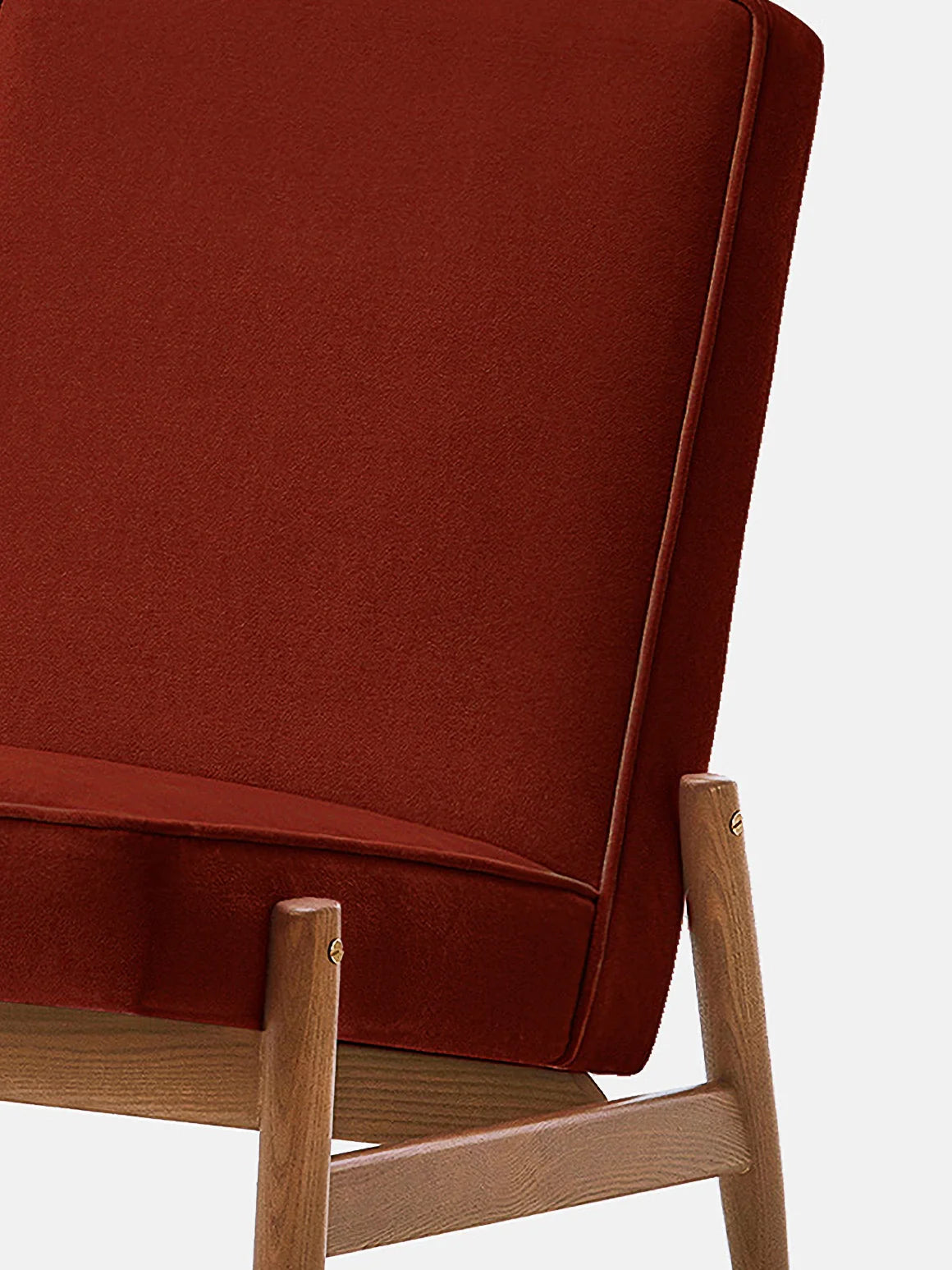 Fox Club Chair in Velvet Red Brick