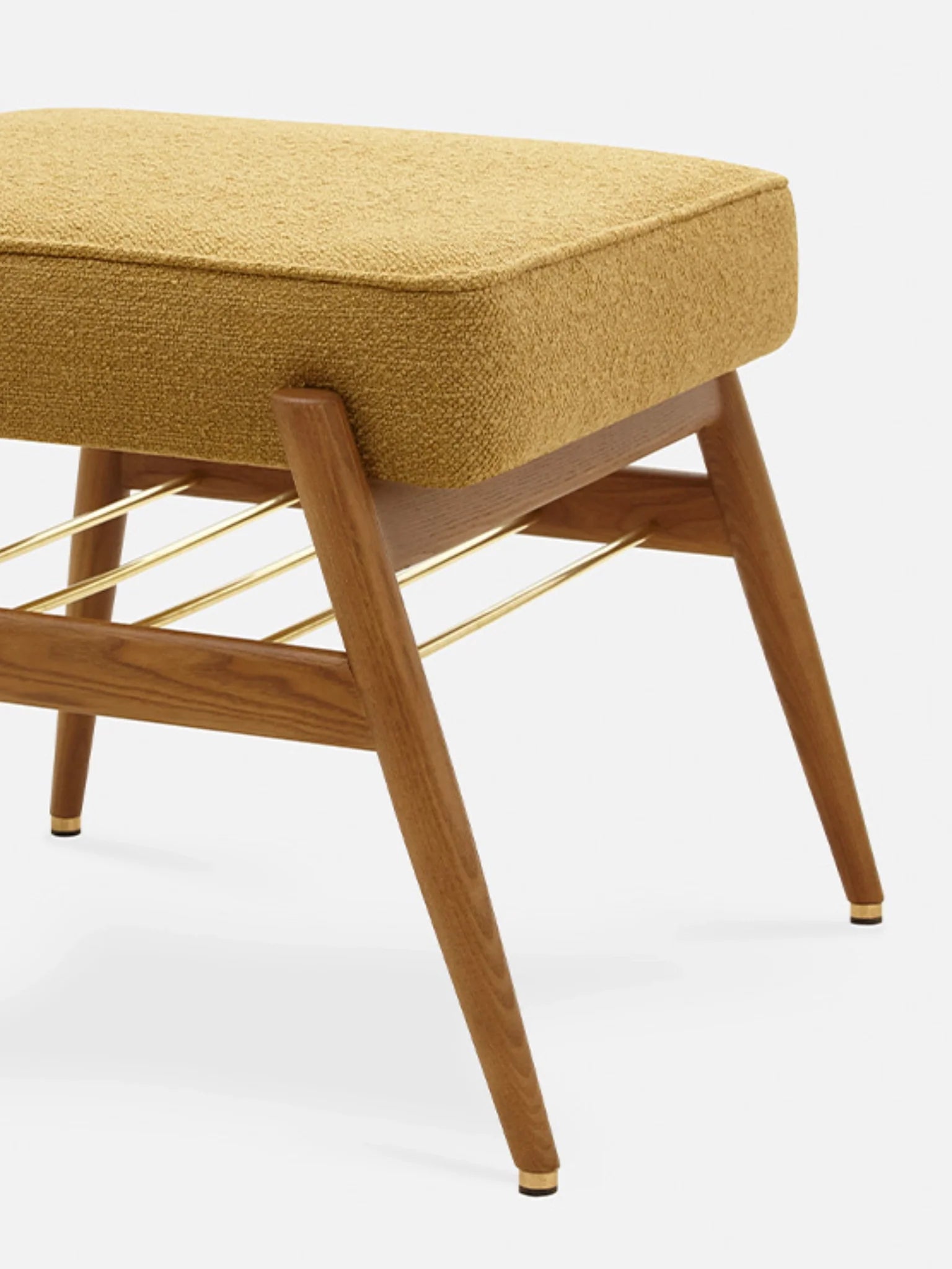 Fox Footrest in Boucle Mustard