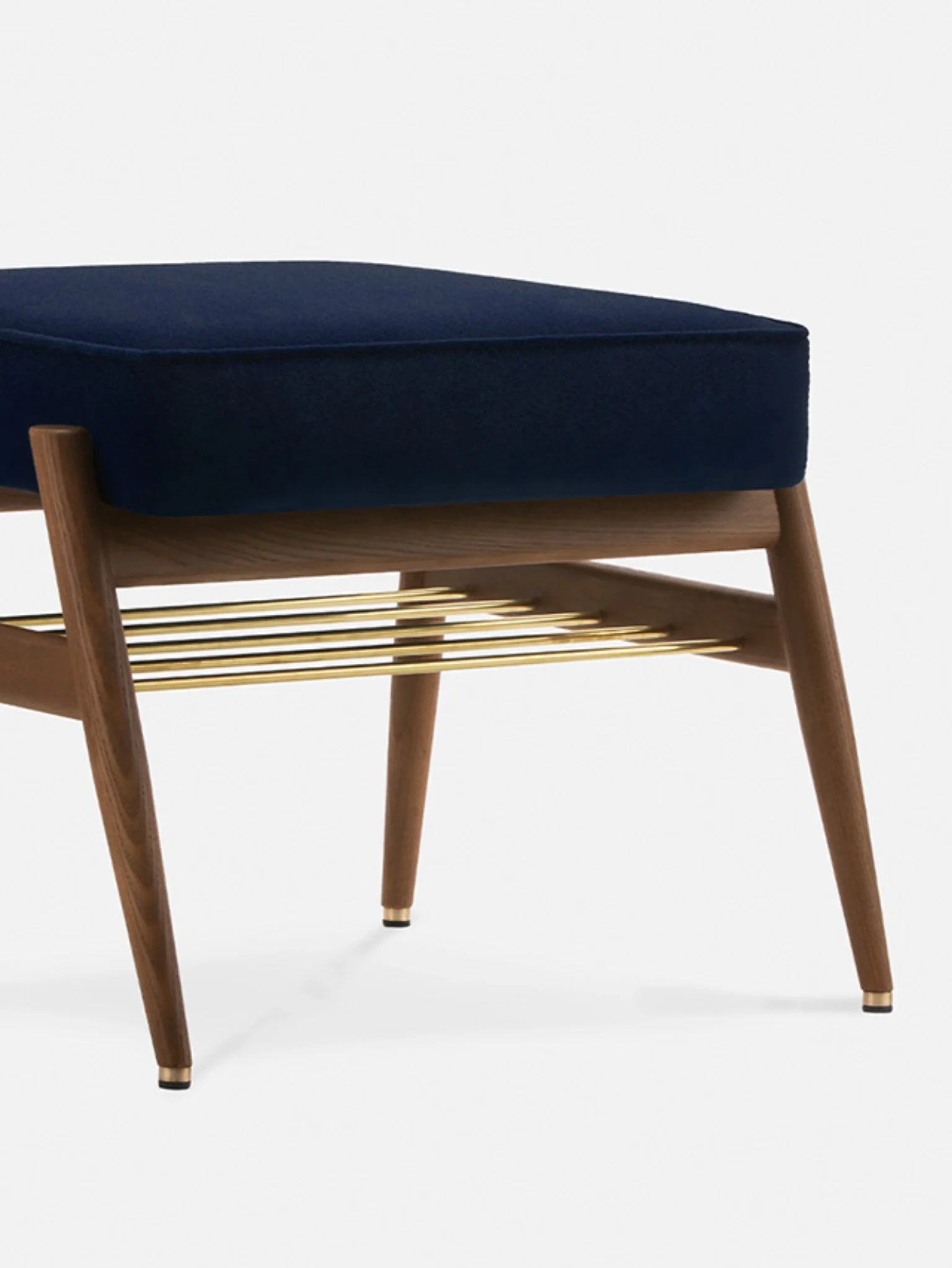 Fox Footrest in Velvet Indigo