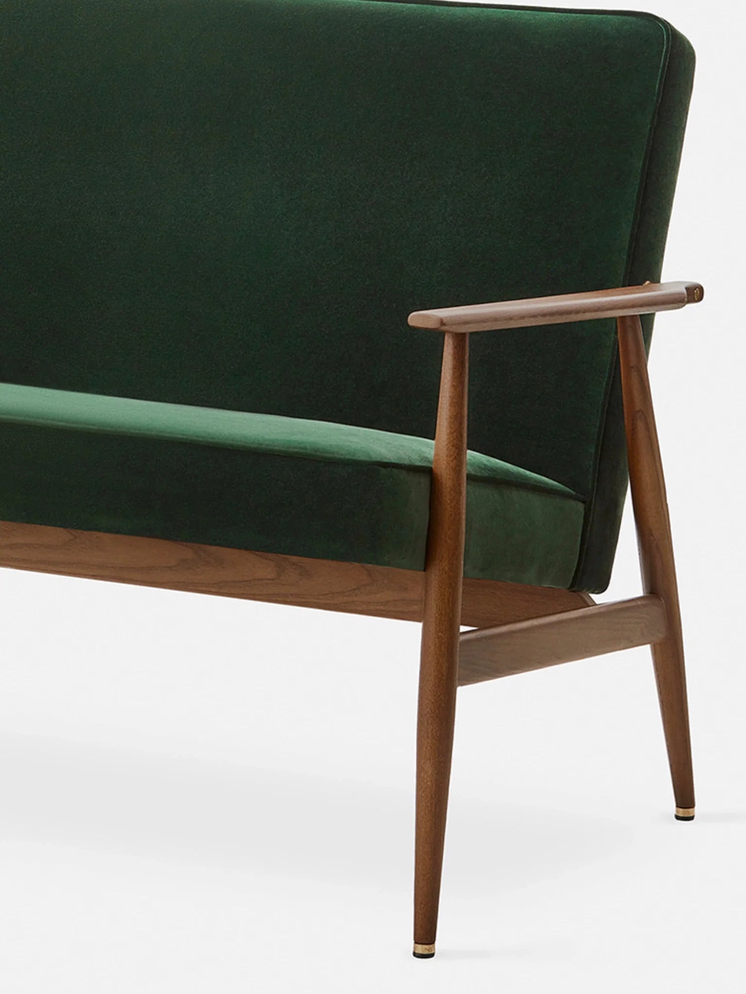 Fox Sofa in Velvet Bottle Green