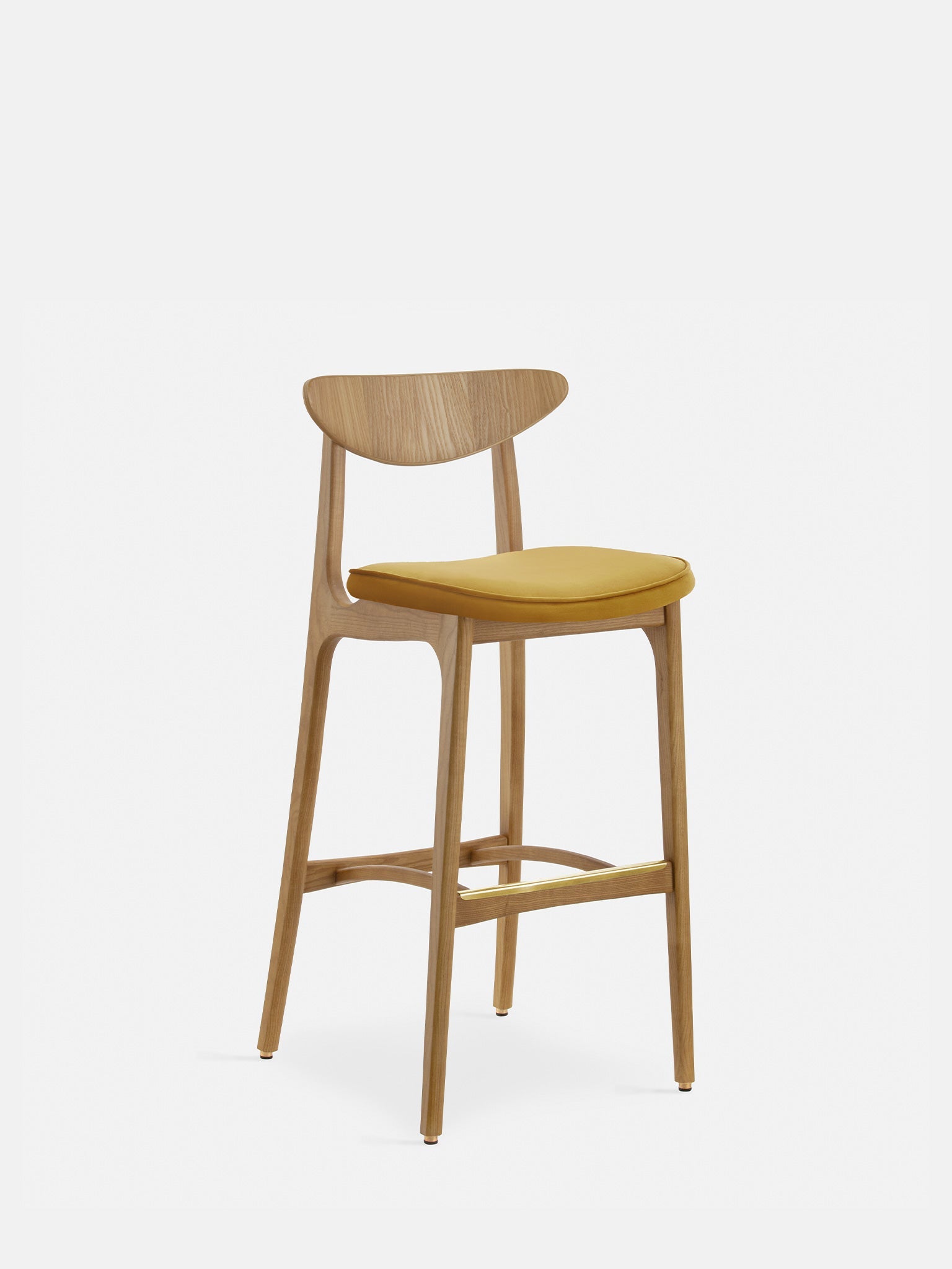 200-190 Bar Stool M/75 Mix in Shine Velvet Mustard