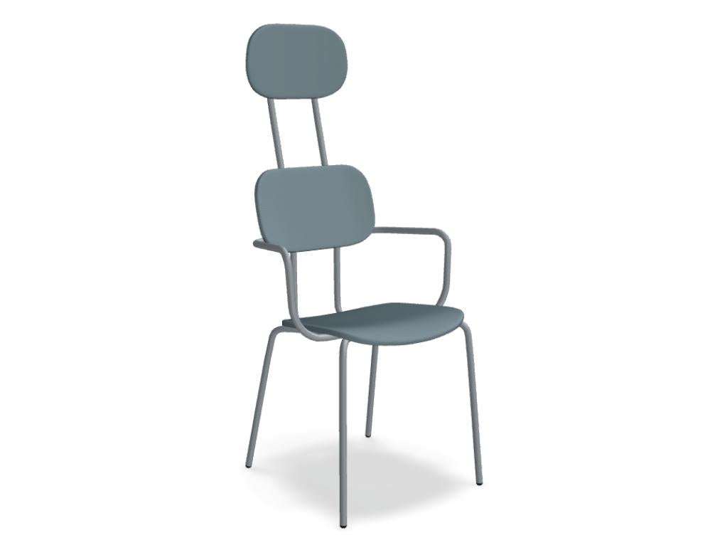 New upholstered chair with headrest 4-legged base