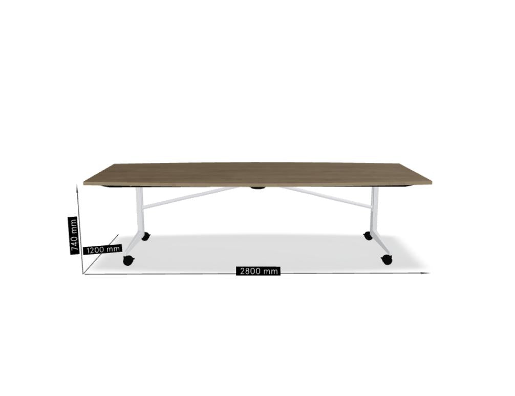 Plex whiteboard folding table