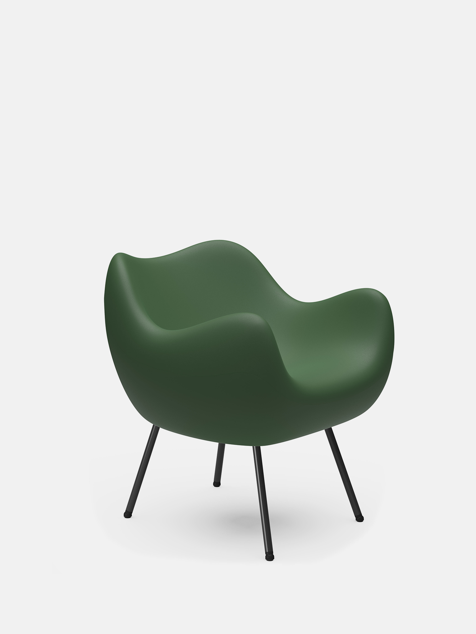 RM58 Matte Armchair in Olive Green Matte Finish