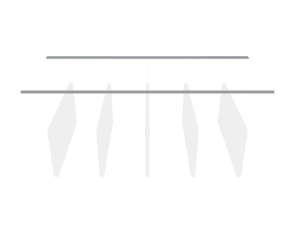 Rail rail for hanging panels