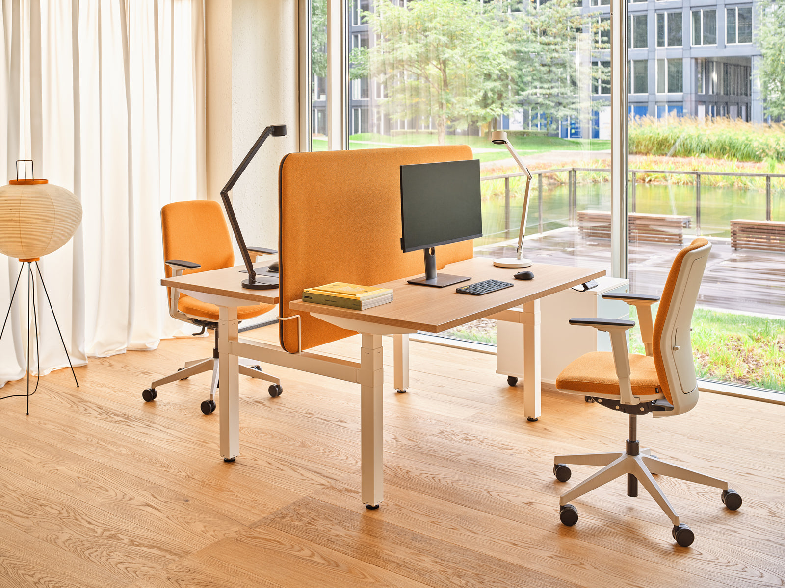 Ogi bench desk electric height adjustment, twin-motor frame