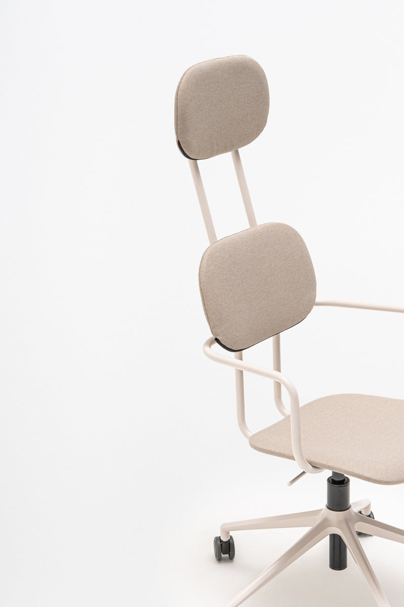 New upholstered chair with headrest with height adjustment