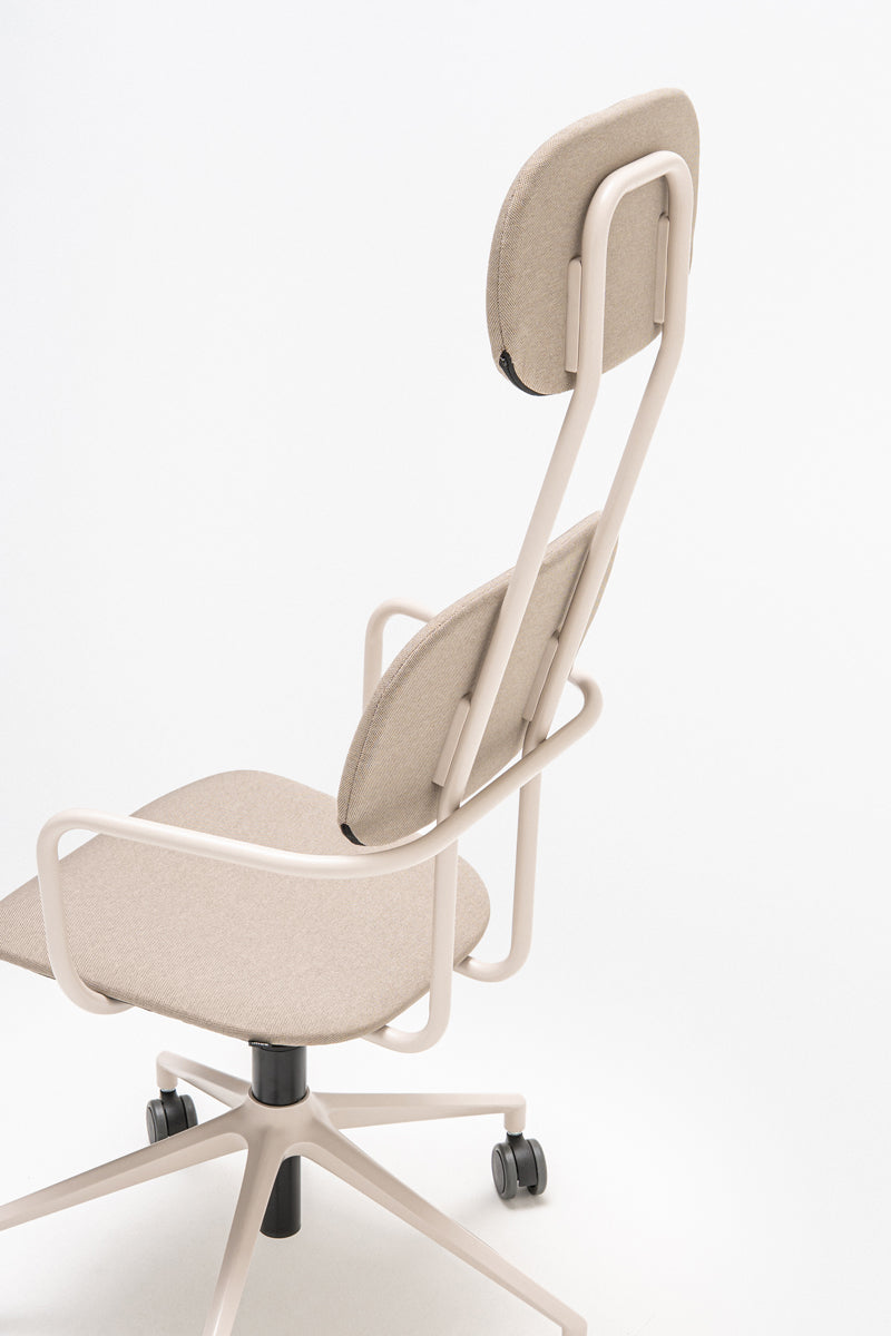 New upholstered chair with headrest with height adjustment