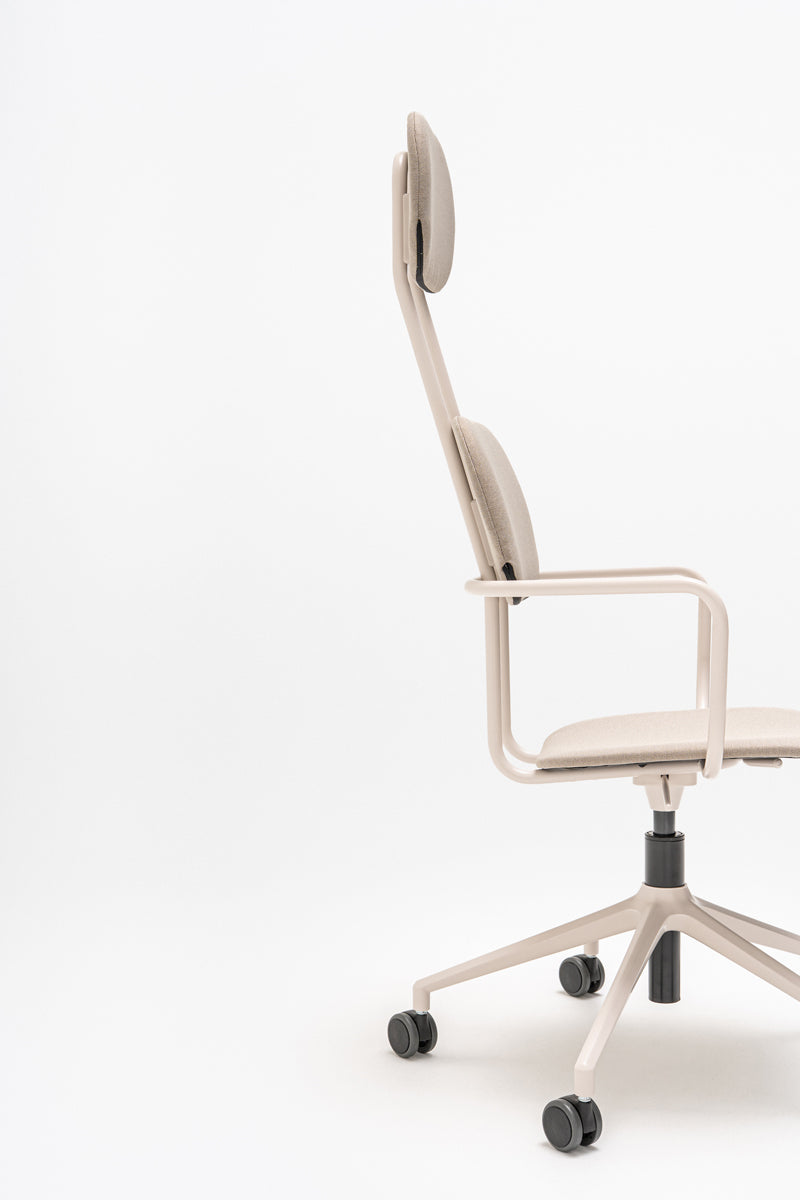 New upholstered chair with headrest with height adjustment