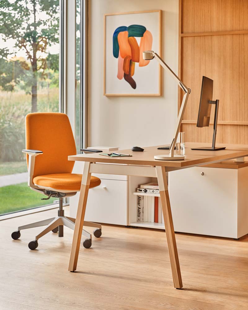 Evo office chair upholstered back