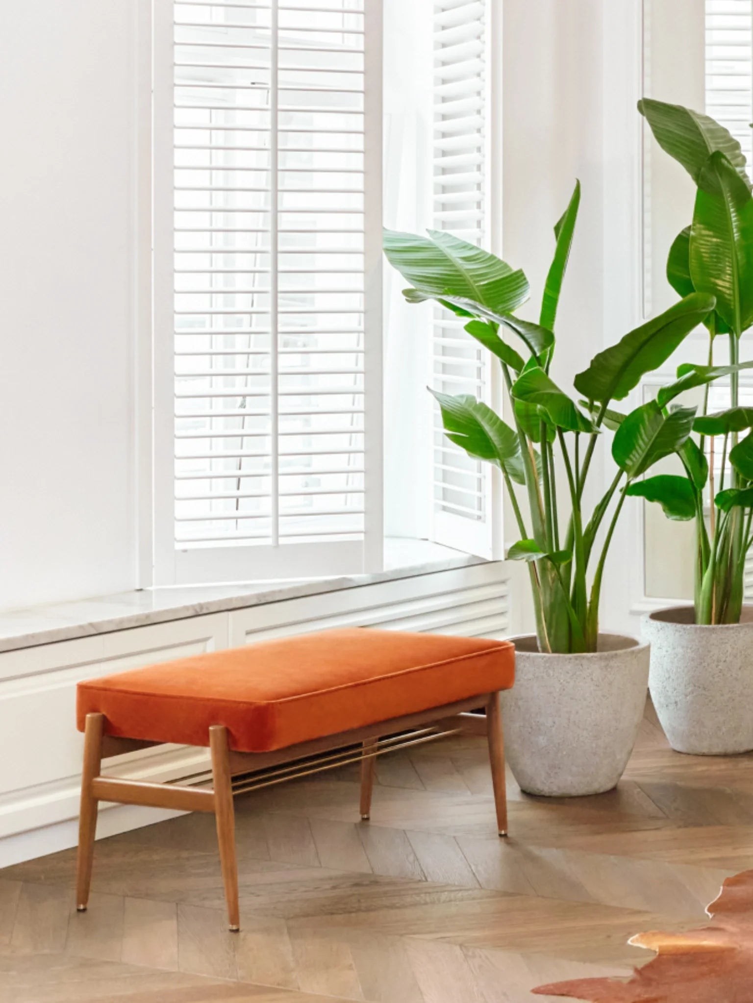 Fox Bench 90 in Bouclé Creme