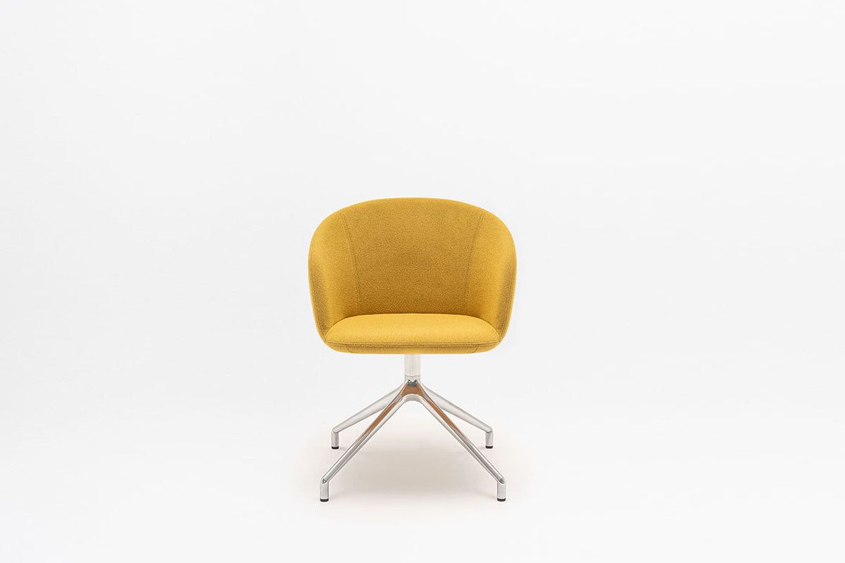 Grace chair polished aluminium base