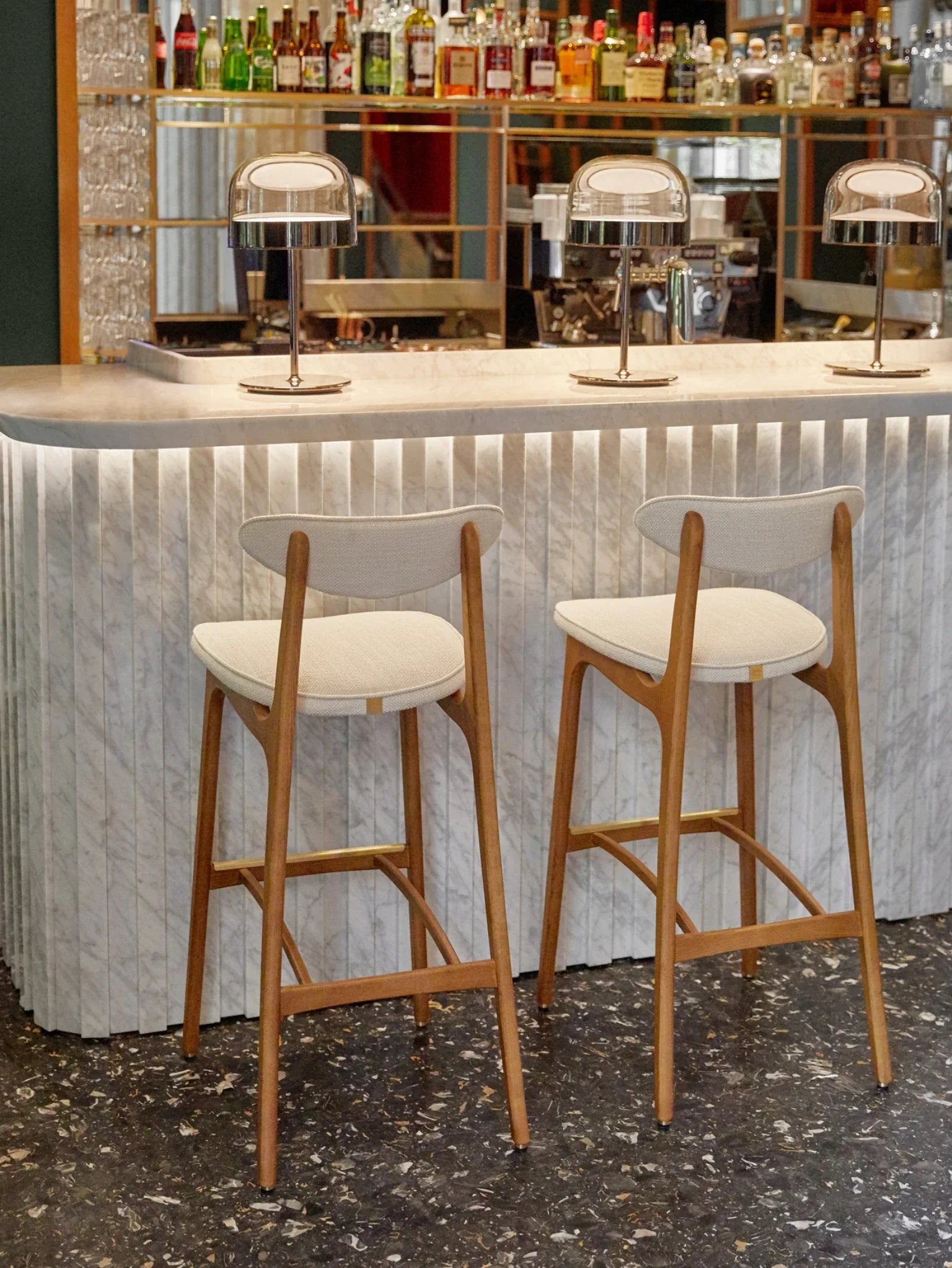 200-190 Bar Stool M/75 in Boucle Beige