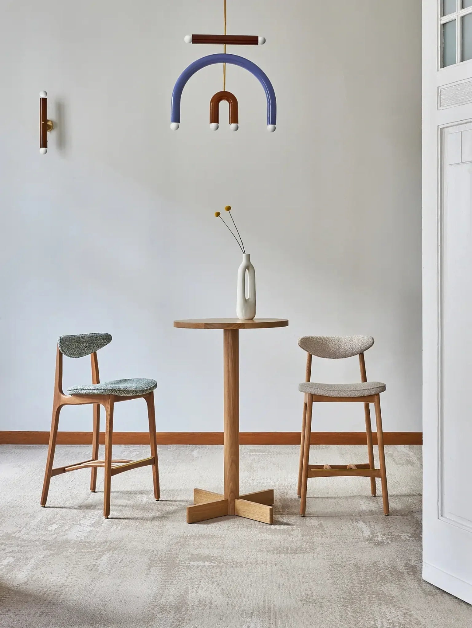 200-190 Bar Stool S/65 in Boucle Mustard