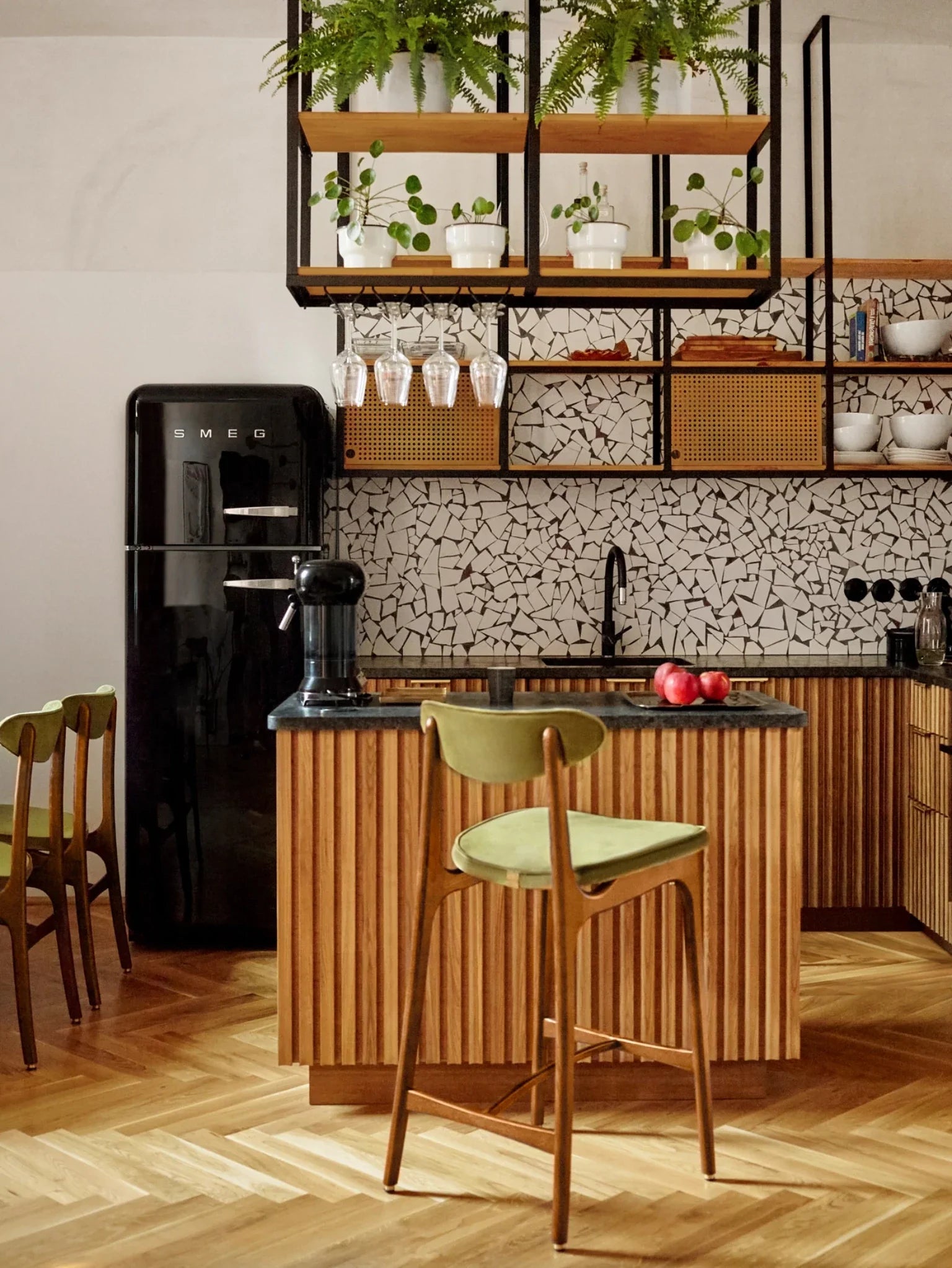 200-190 Bar Stool S/65 in Velvet Indigo