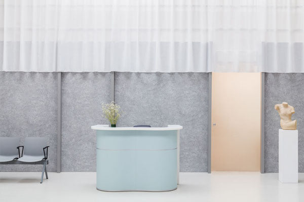 Wave reception desk organic front