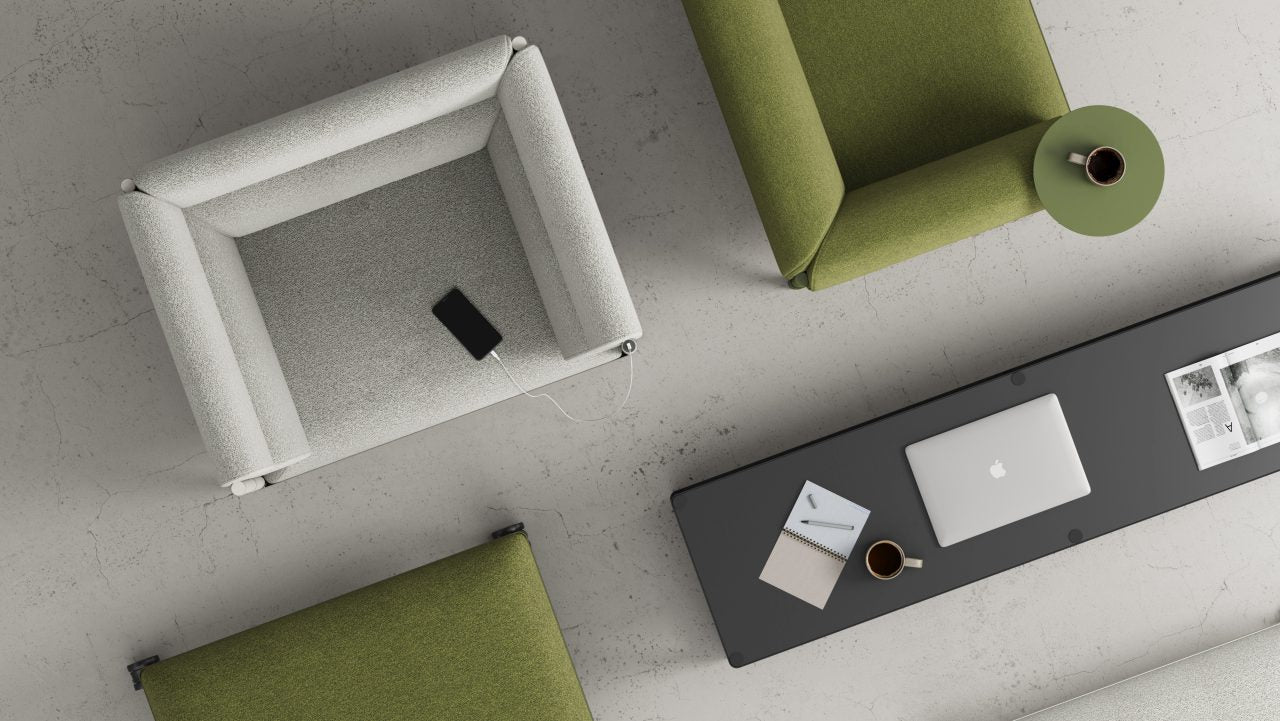 Stilt armchair low backed