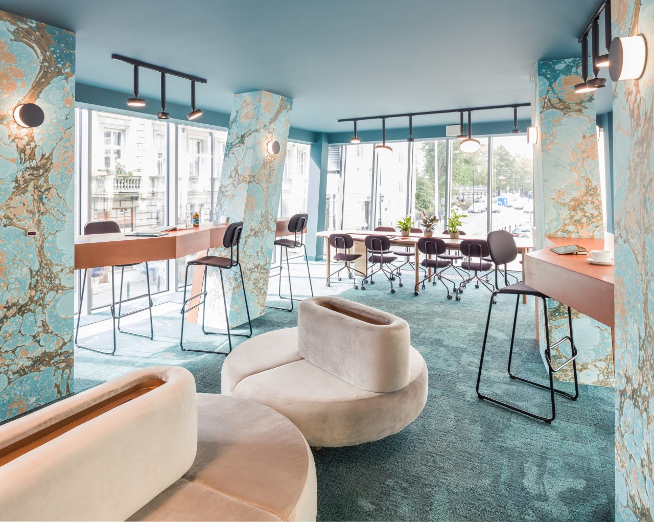 New upholstered high stool