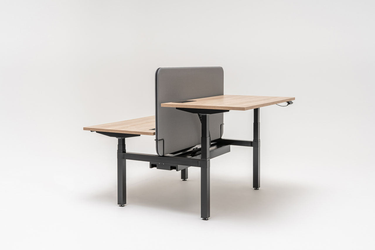 Ogi bench desk with electric height adjustment, twin-motor frame