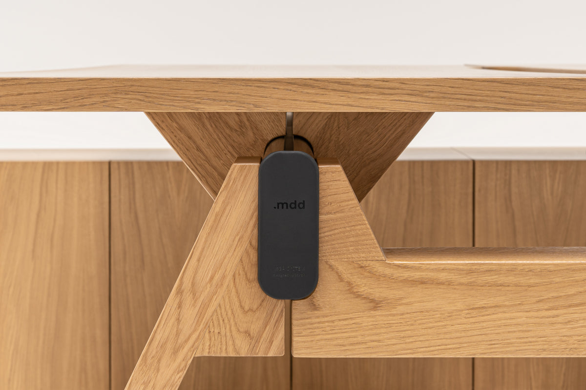 Viga bench desk with storage