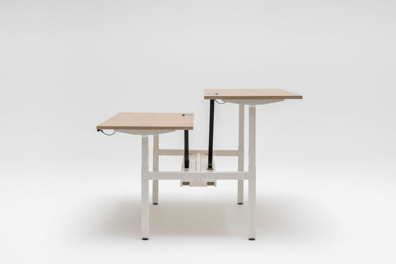 Ogi bench desk with electric height adjustment, twin-motor frame