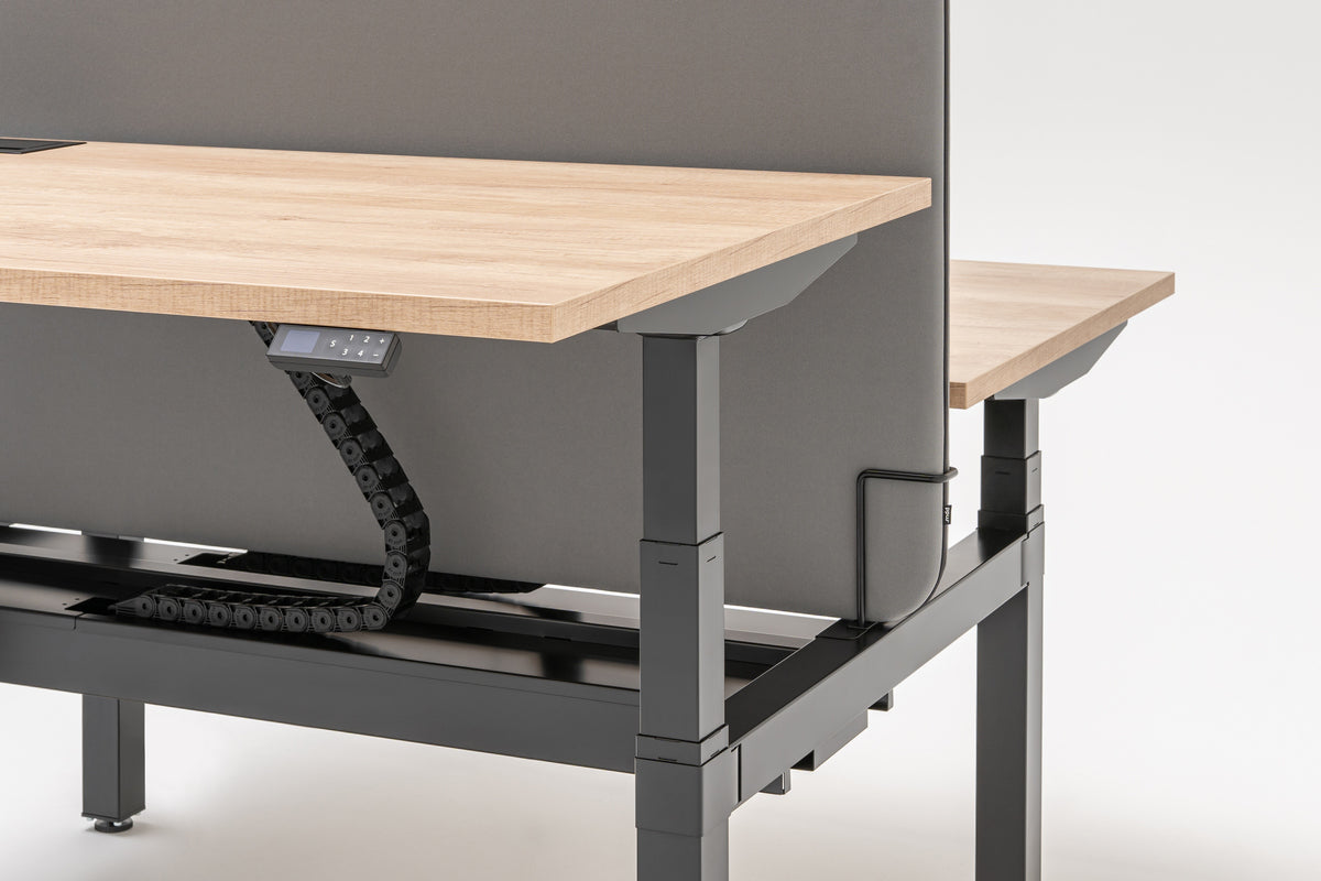 Ogi bench desk with electric height adjustment, twin-motor frame