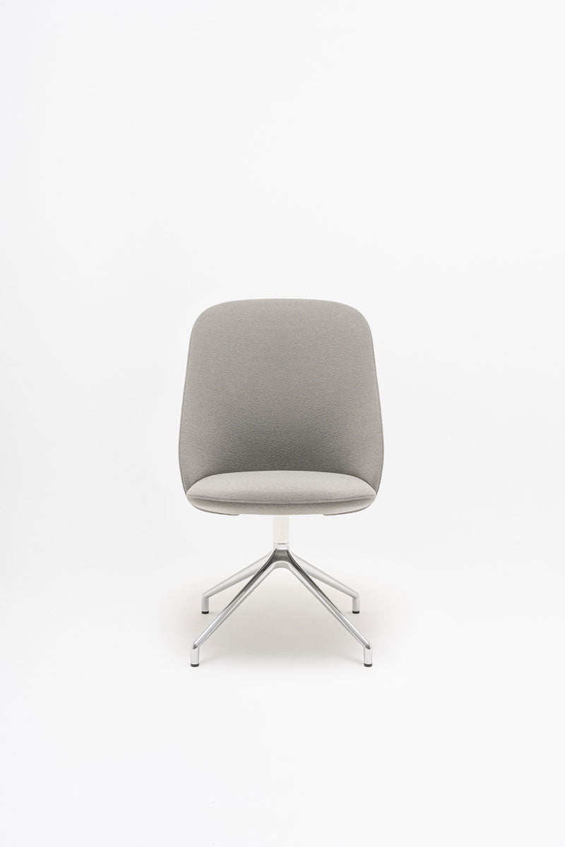 Paralel armchair polished aluminium base
