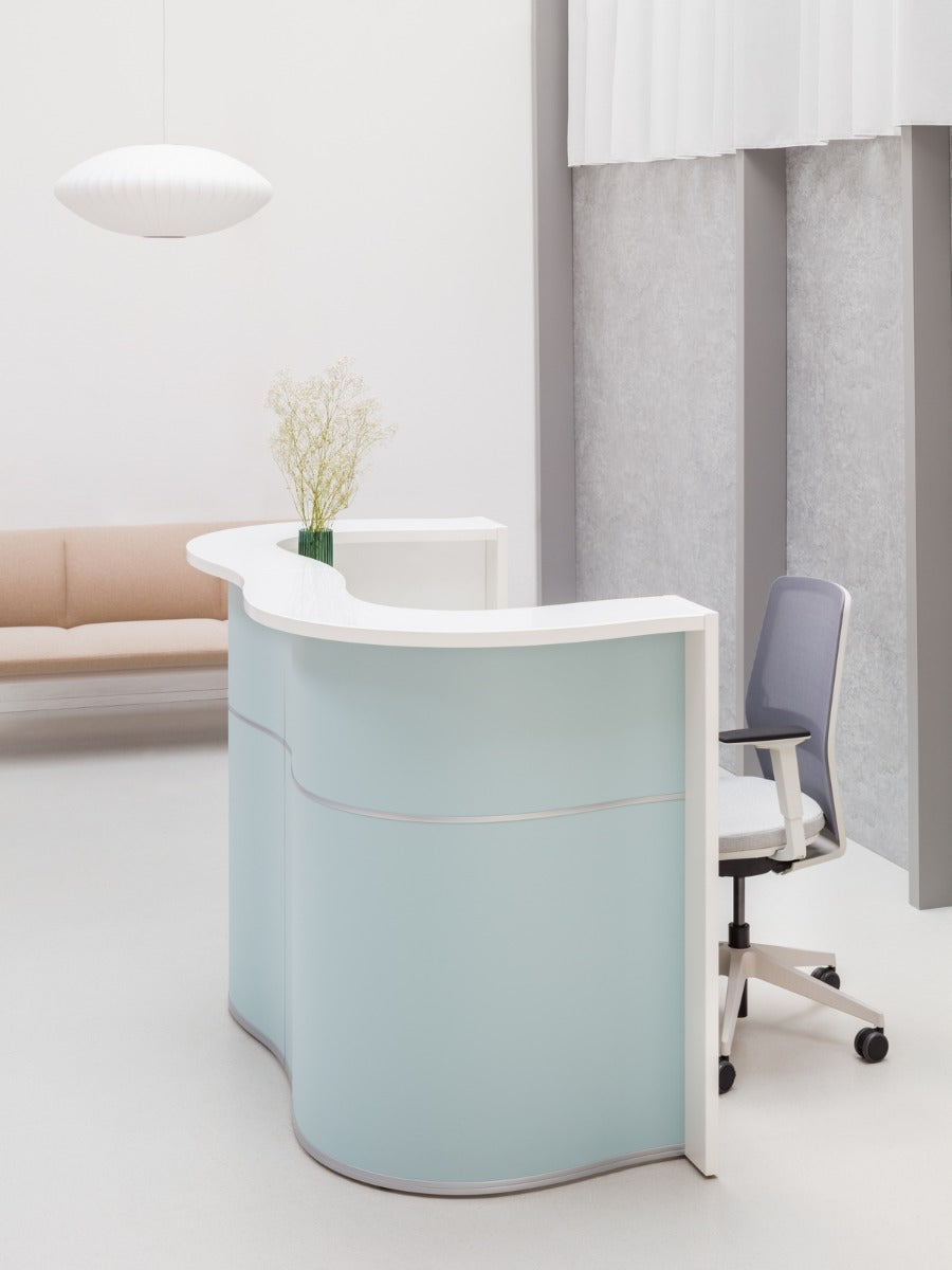 Wave reception desk organic front