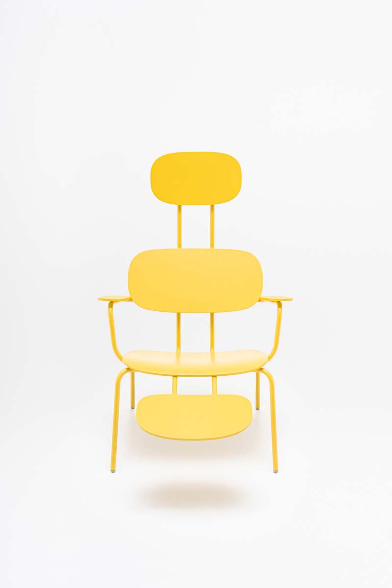 New plywood armchair with headrest