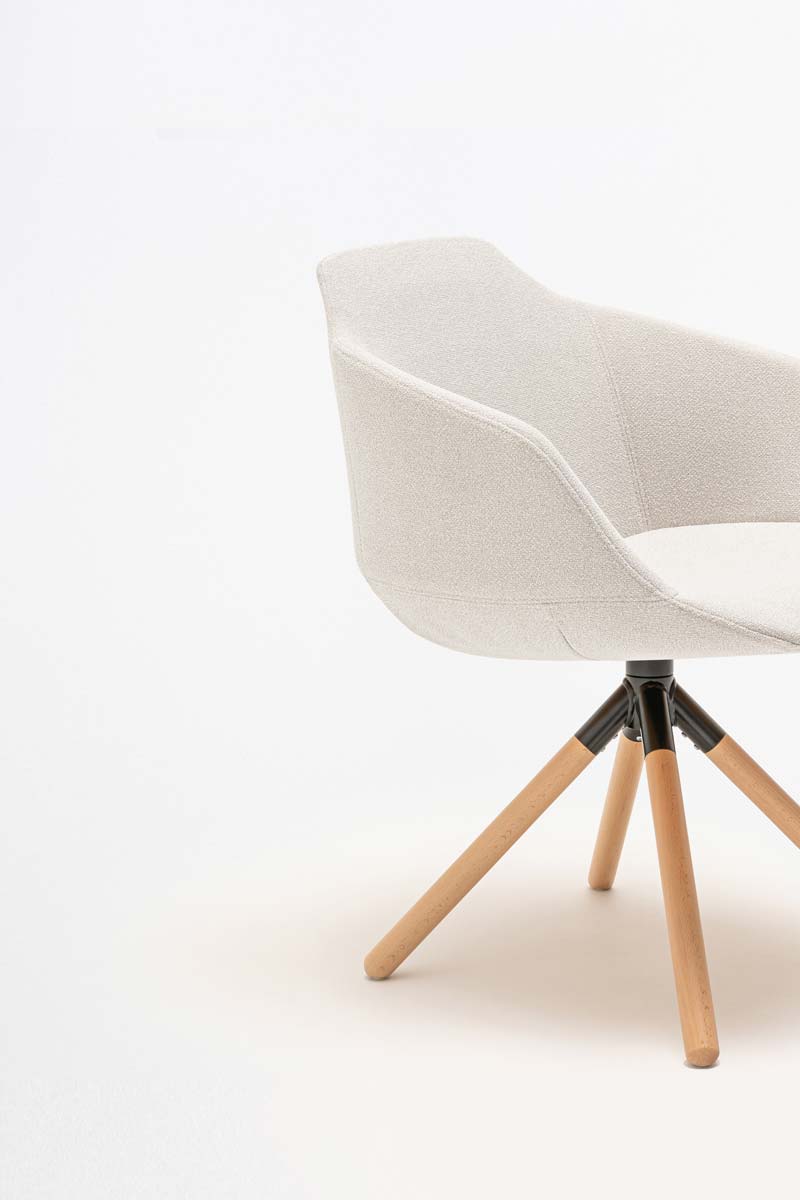Ultra chair wooden swivel base
