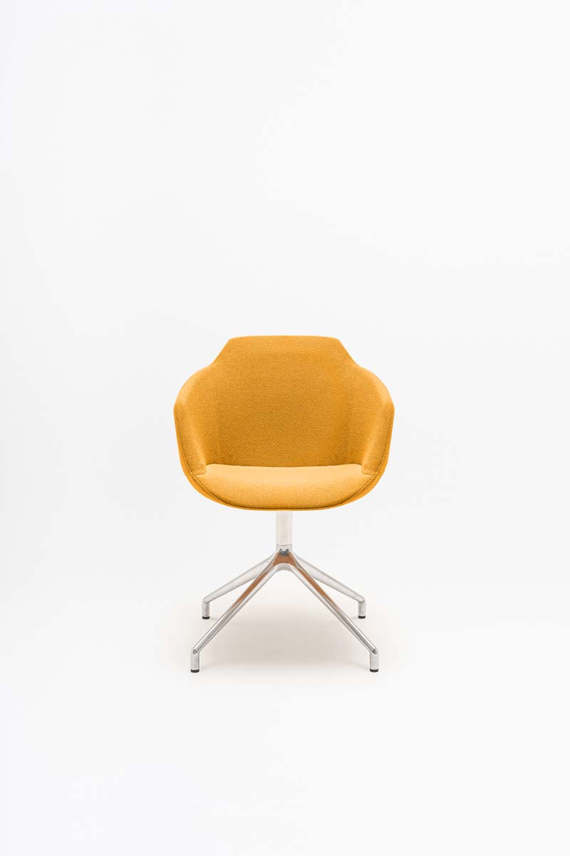 Ultra chair polished aluminium base