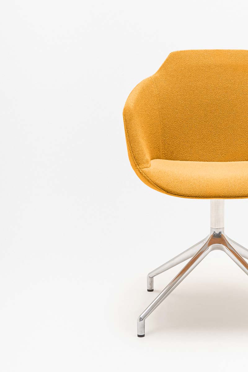 Ultra chair polished aluminium base