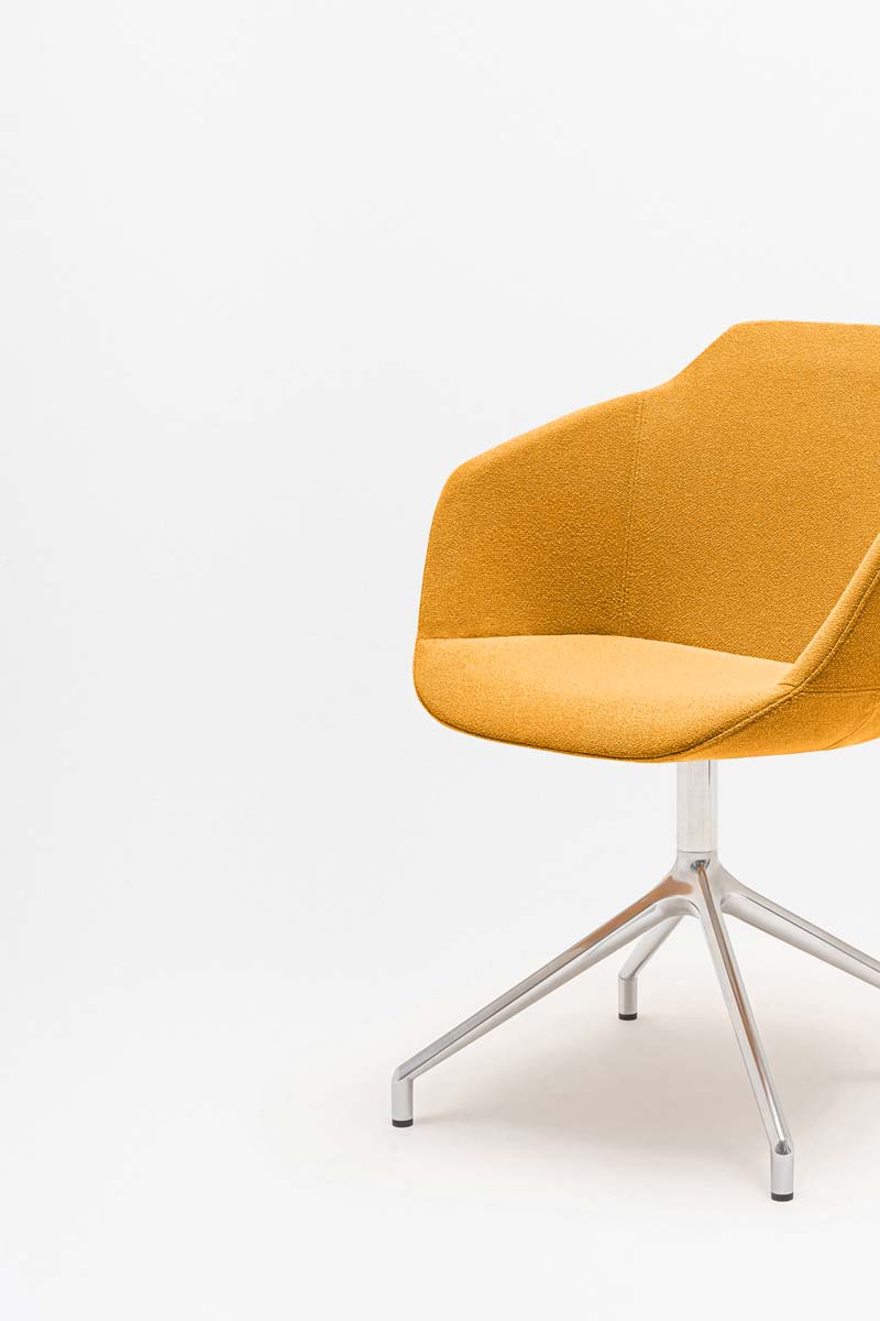 Ultra chair polished aluminium base